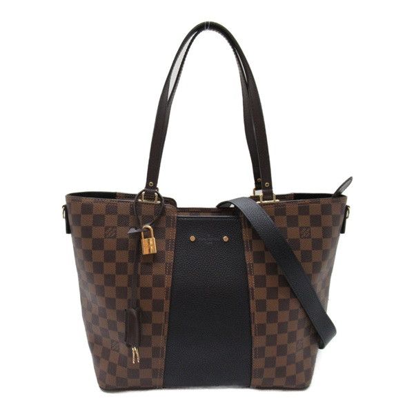 image of Louis Vuitton Damier Ebene Jersey Tote in Brown, Women's