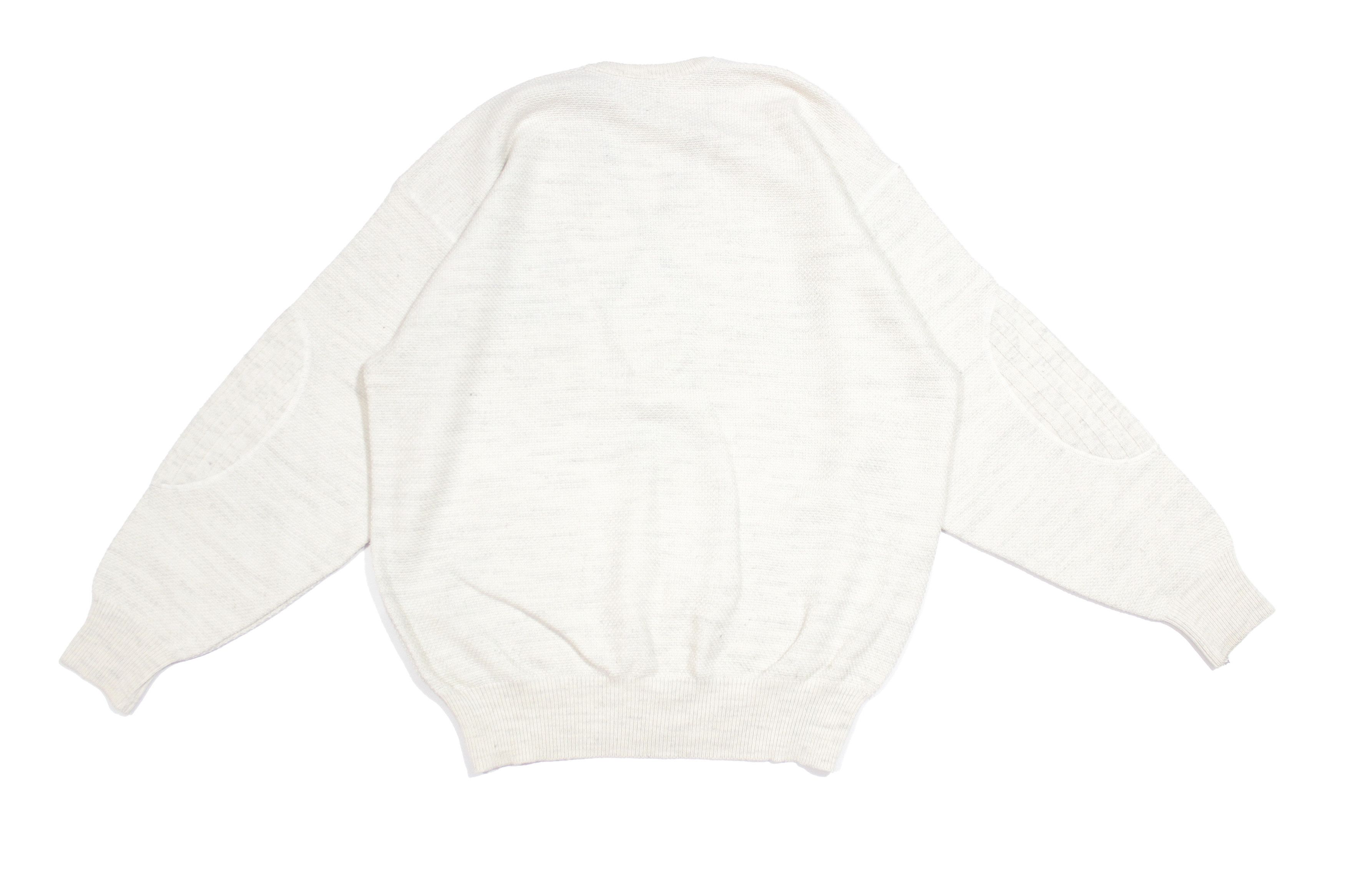 Carlo Colucci 90S Logo Baggy V Neck Wool Acryl Knit Sweater Size US L / EU 52-54 / 3 - 2 Thumbnail