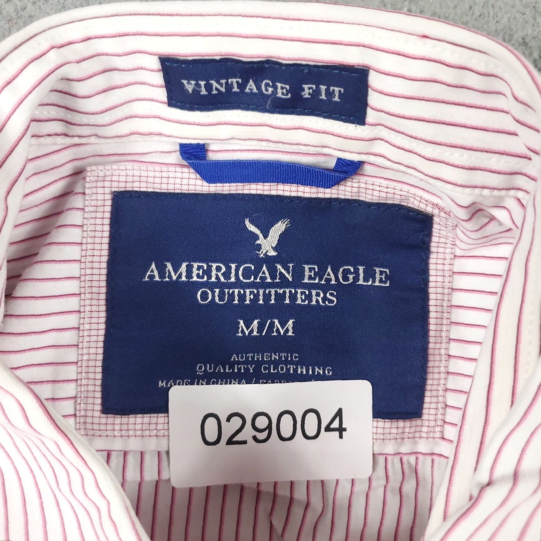 American Eagle Outfitters American Eagle Shirt Mens Medium Pink Striped Button-Up Long Sleeve Casual Modern Size US M / EU 48-50 / 2 - 7 Thumbnail