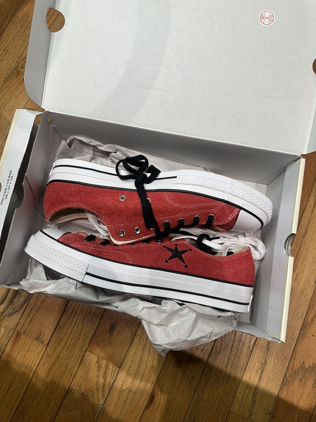 Converse × Stussy Converse x Stussy Chuck 70 Ox (Poppy Red) Size US 12 / EU 45 - 1 Thumbnail