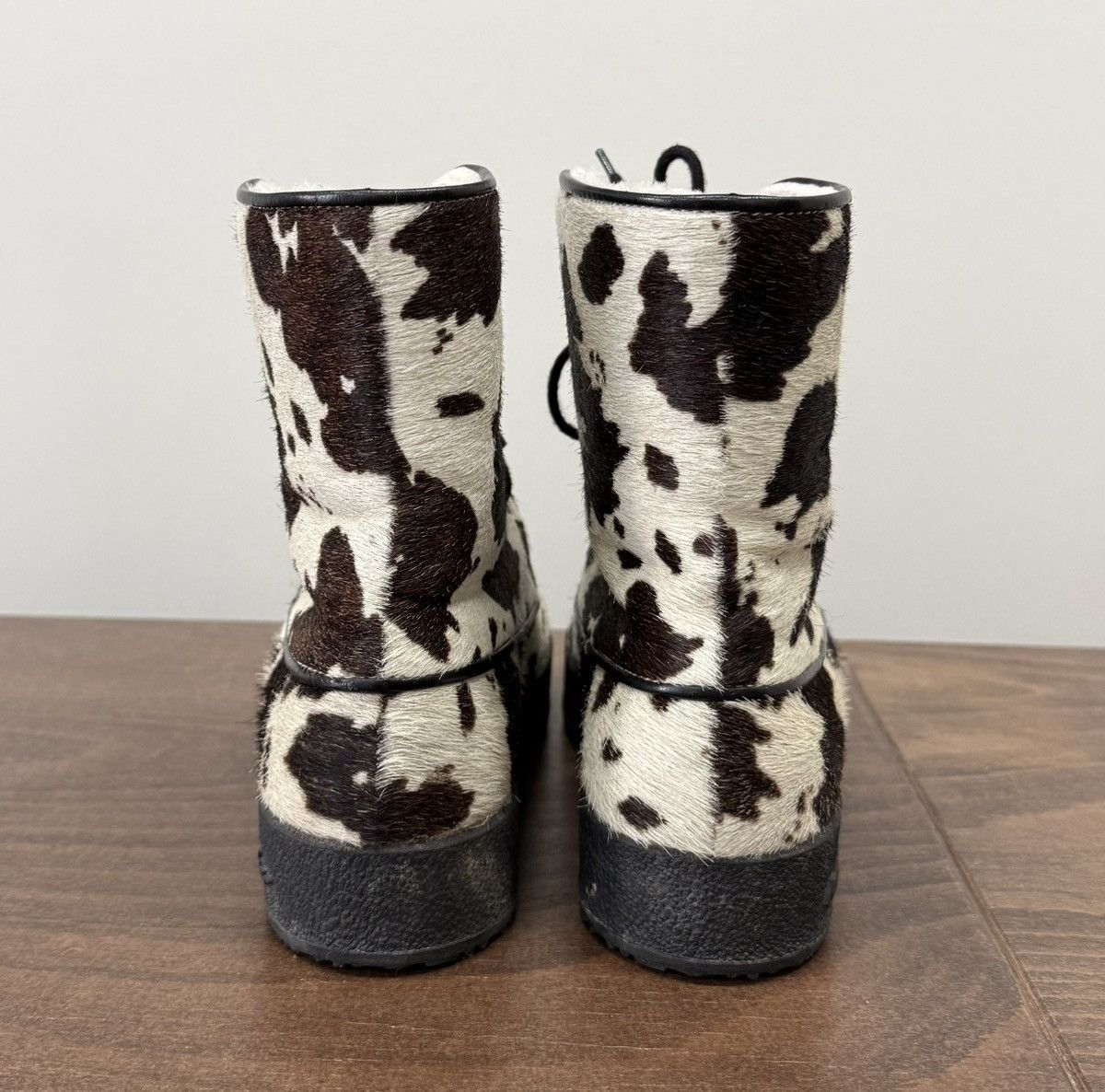 Vintage Kandahar Hand Made in Switzerland Cows Fur Ankle Boots Size US 7 / IT 37 - 7 Thumbnail