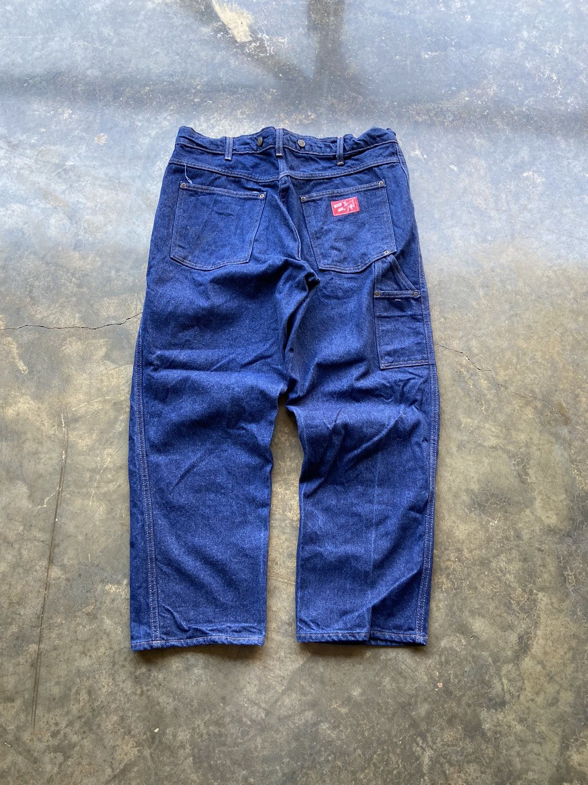 Vintage Crazy Vintage 80’s Wild Ass Baggy Blue Jeans Carhartt Style Size US 40 / EU 56 - 1 Thumbnail