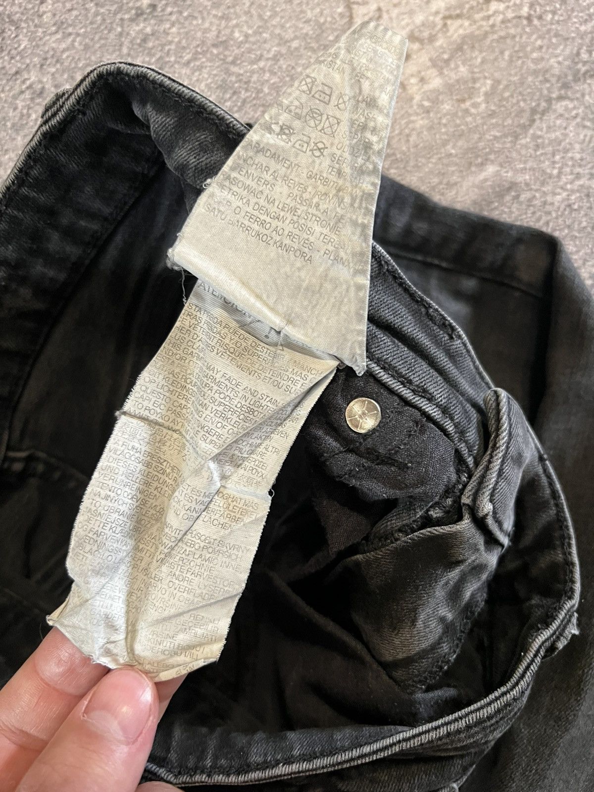 Japanese Brand CRAZY Underground Flared Y2K Archive Jean Avan-Garde Drip 90 Size US 29 - 8 Thumbnail