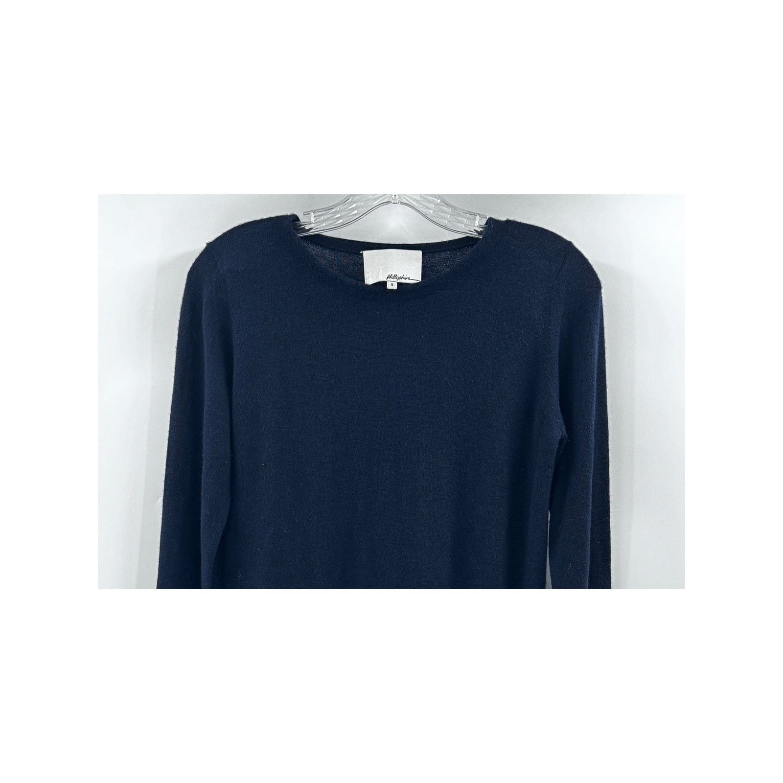 3.1 Phillip Lim 3.1 Philip Lim Coquette Navy Blue Black Ruffle Sweater Small Size S / US 4 / IT 40 - 3 Thumbnail