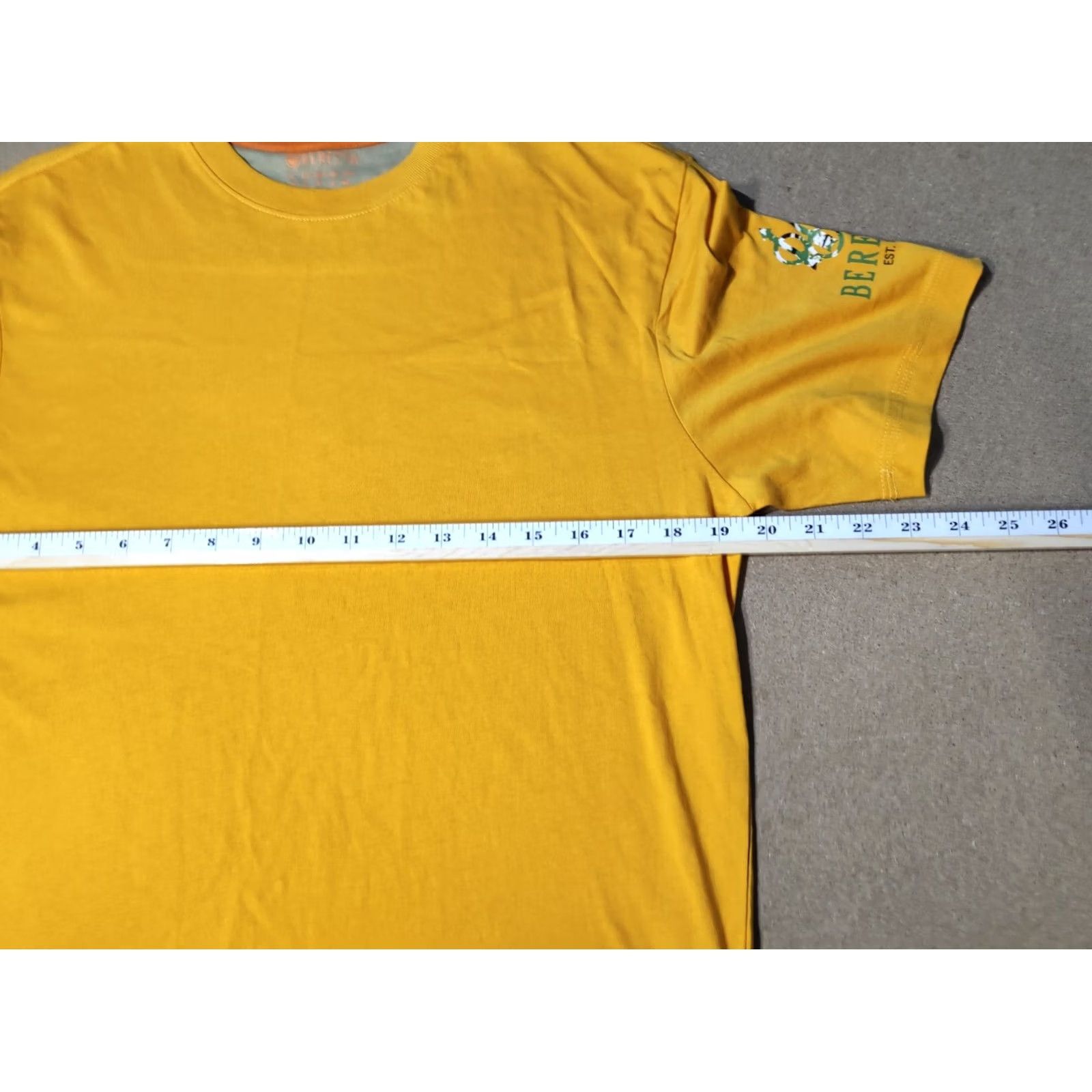 Vintage Baretta Mens T-Shirt Size S Yellow Short Sleeve Small Cotton Round Neck Plain Shirt Sports Mens Size US S / EU 44-46 / 1 - 3 Thumbnail