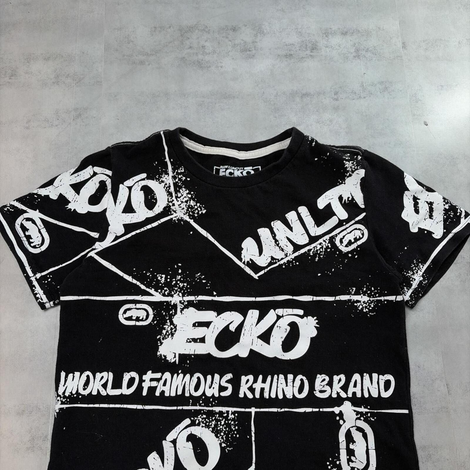 Ecko Unltd. Y2K Black Ecko Unltd Grunge Gothic Skater T-Shirt Size S / US 4 / IT 40 - 3 Thumbnail