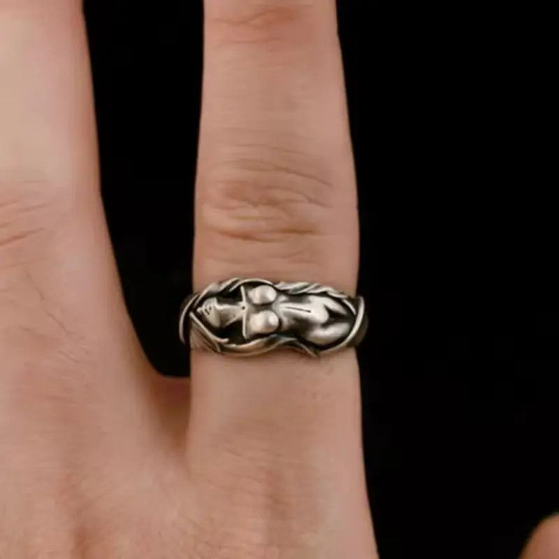 Handmade × Jewelry Nude Women Retro Ring Size ONE SIZE - 4 Thumbnail
