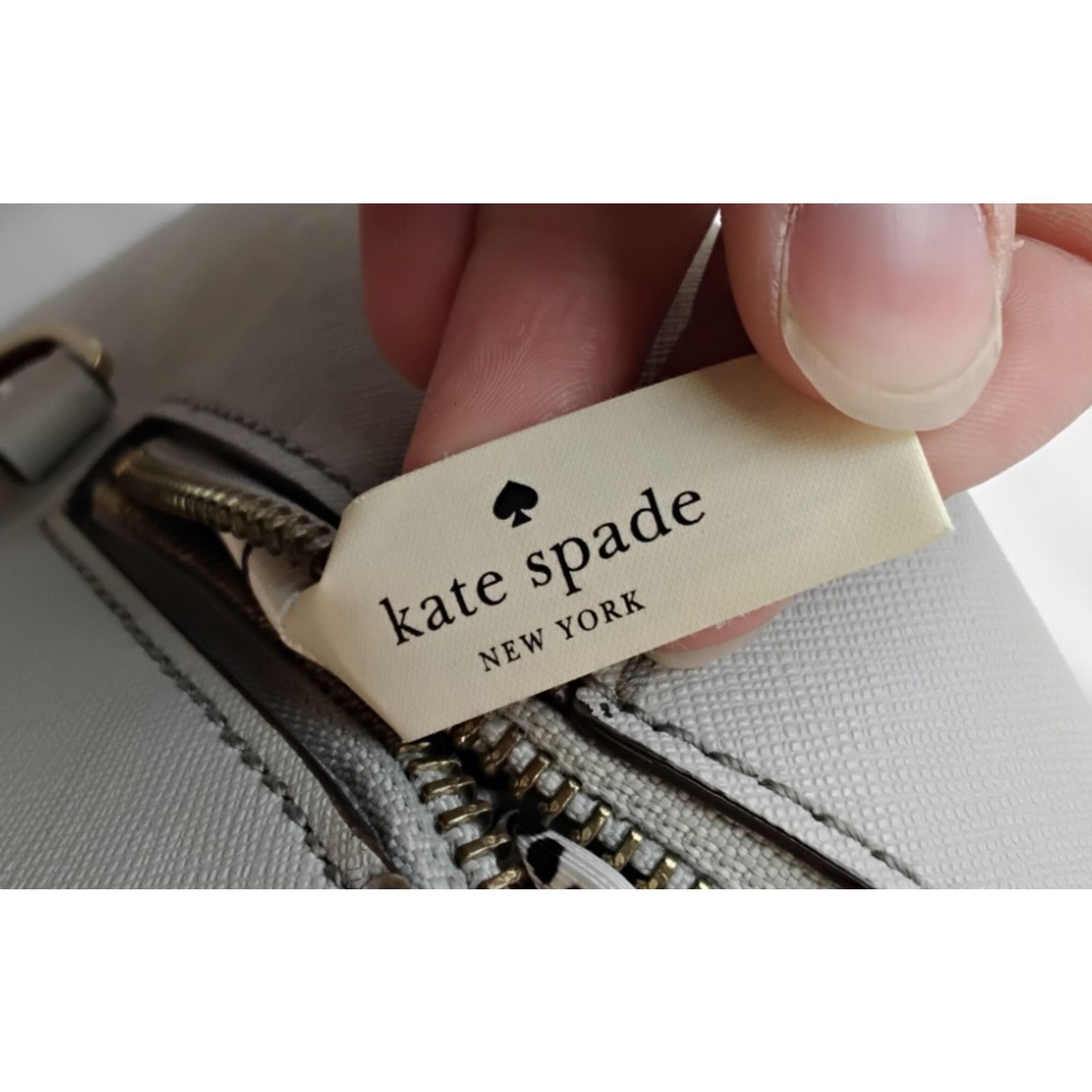 Kate Spade Kate Spade Dome Handbag Gray Pebbled Leather Purse Crossbody Size ONE SIZE - 13 Thumbnail