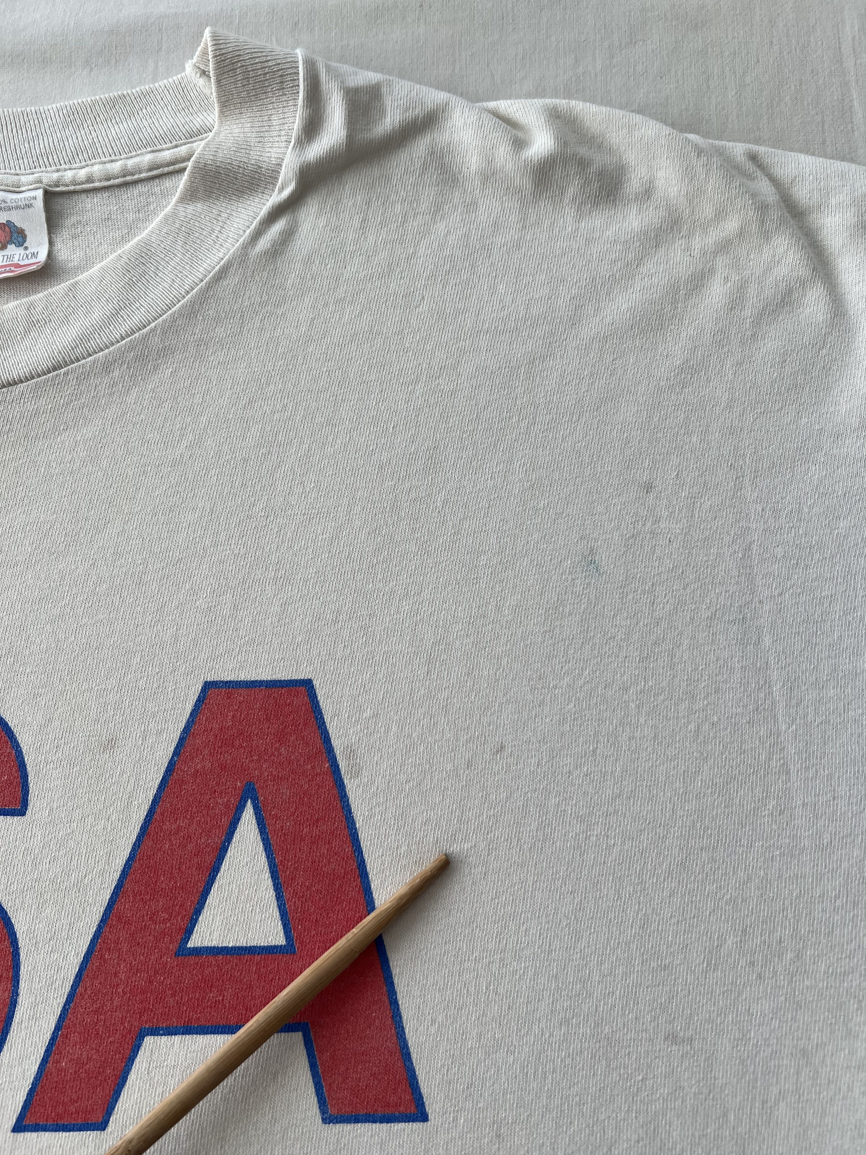 Vintage Vintage 90s USA Graphic Logo Country White T-shirt Size US XL / EU 56 / 4 - 6 Thumbnail