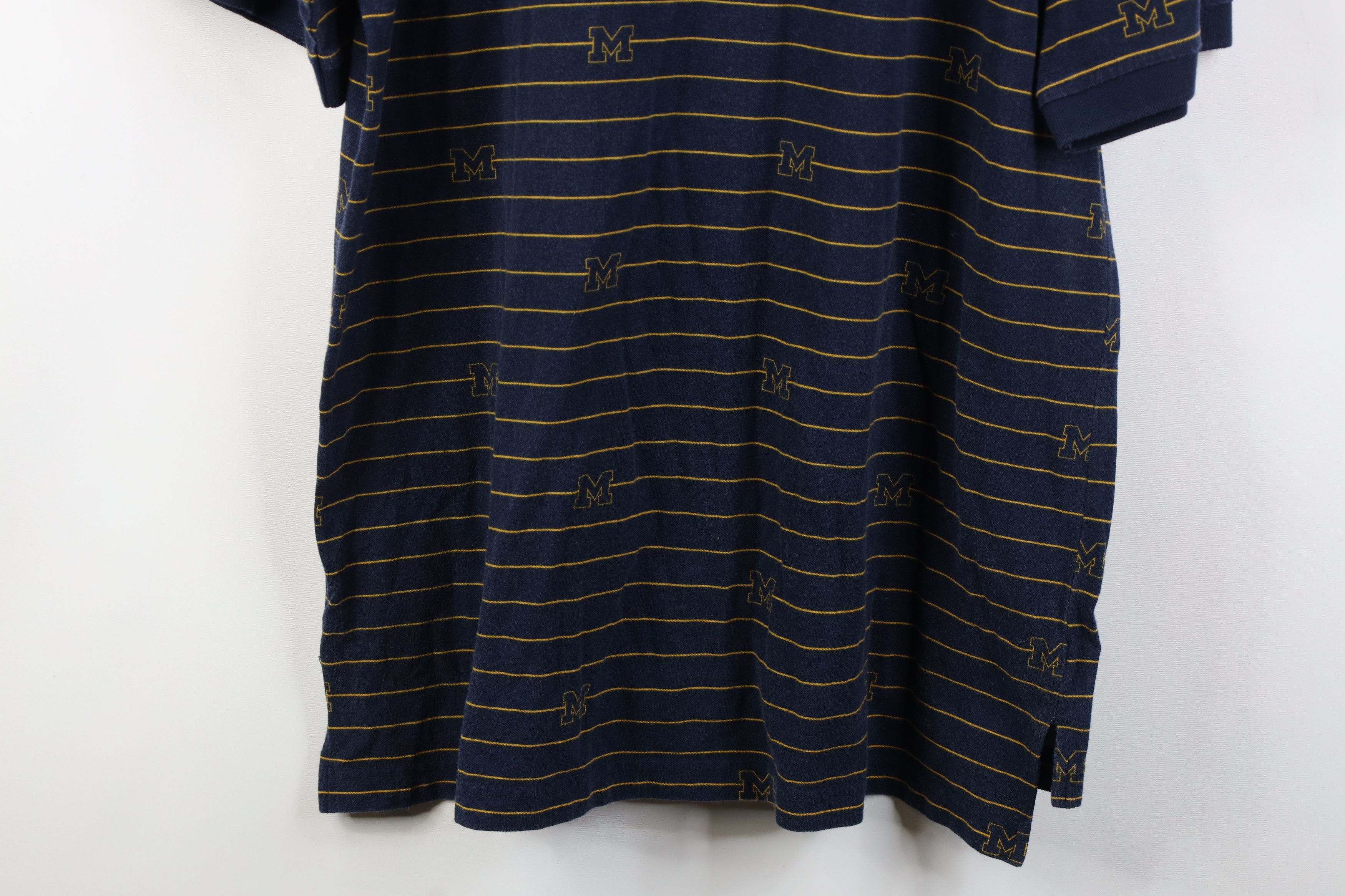 Vintage Vintage 90s Block M University of Michigan Golf Polo Shirt Size US XL / EU 56 / 4 - 12 Thumbnail