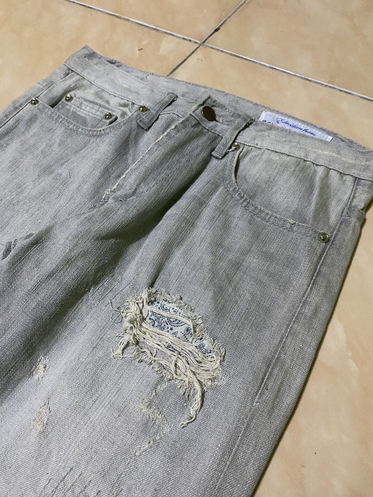 If Six Was Nine × Japanese Brand × Seditionaries Young Machines pacthwork and distressed Size 29" - 4 Thumbnail