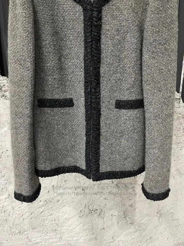 Chanel Chanel Gray Cotton Women's Jacket . Size XXS / US 00 / IT 34 - 4 Thumbnail
