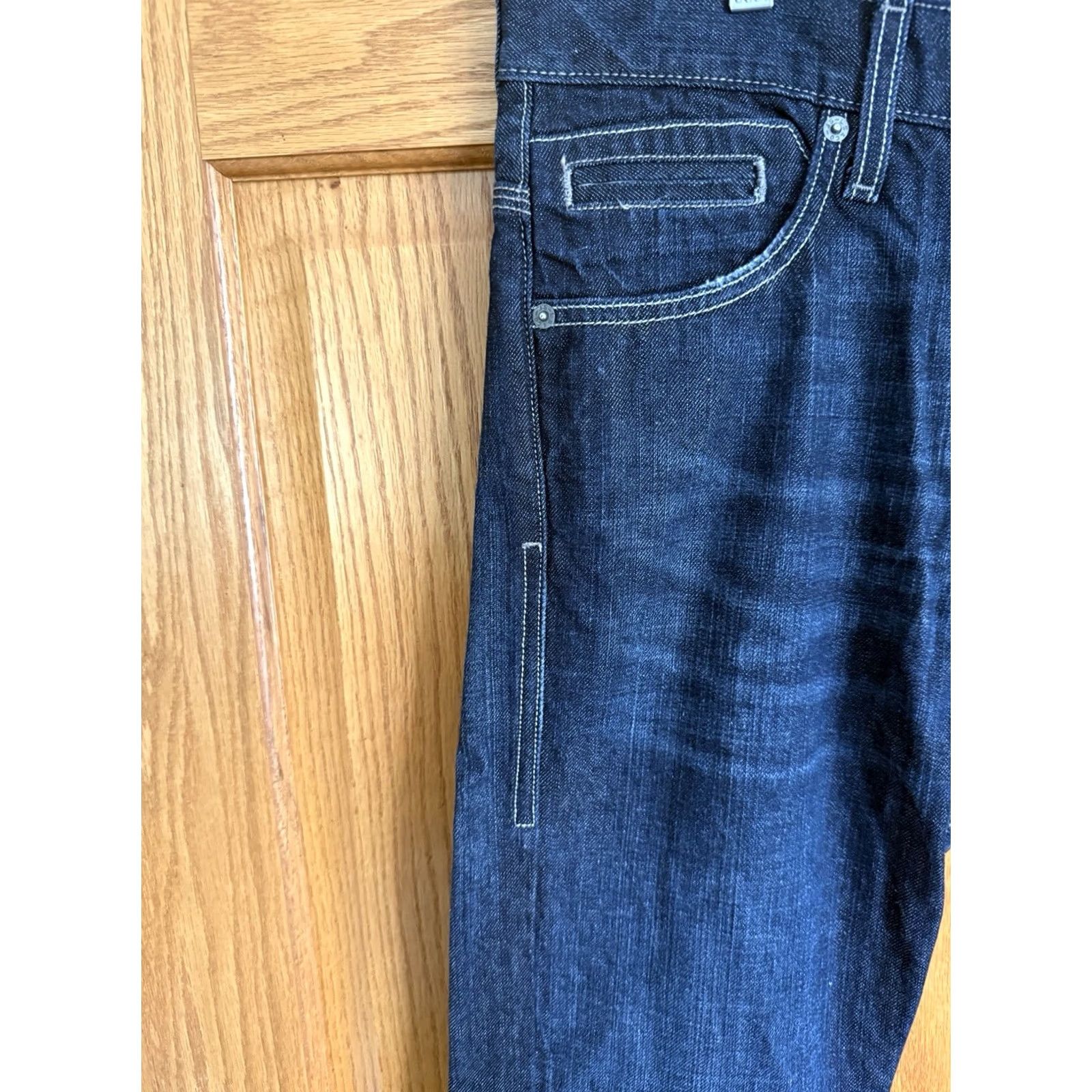Levi's Levi's 527 Jeans Mens 33x34 Dark Blue Bootcut Denim 5-Pocket Zipper Regular Rise Cotton 527 Series Blue Jeans Mens Size 33 Regular Size US 33 - 3 Thumbnail