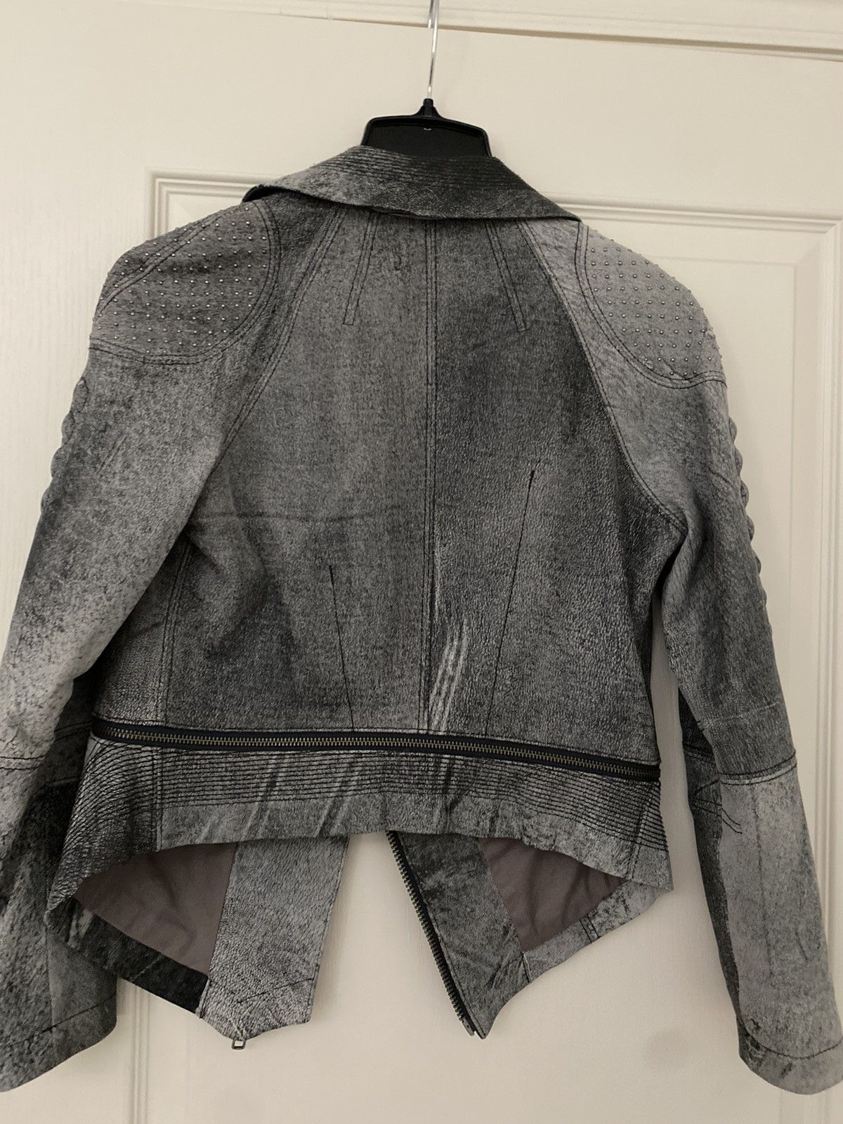 Vintage × Yigal Azrouel Yigal Azrouel distressed studded grey leather jacket sz 4 Size S / US 4 / IT 40 - 3 Thumbnail