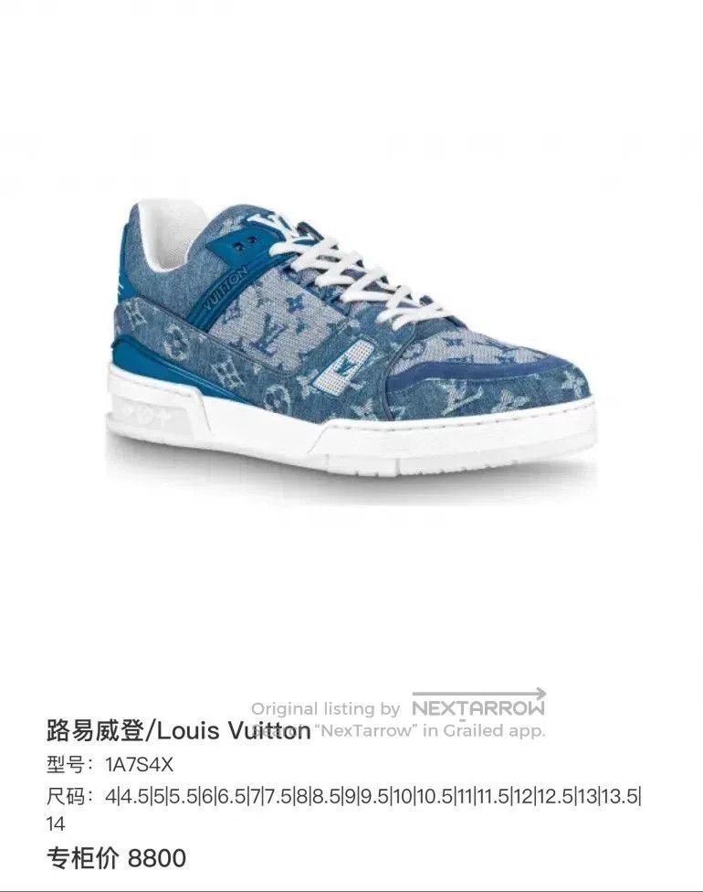 Louis Vuitton louis vuitton blue denim trainer sneakers. Size US 6.5 / EU 39-40 - 7 Thumbnail