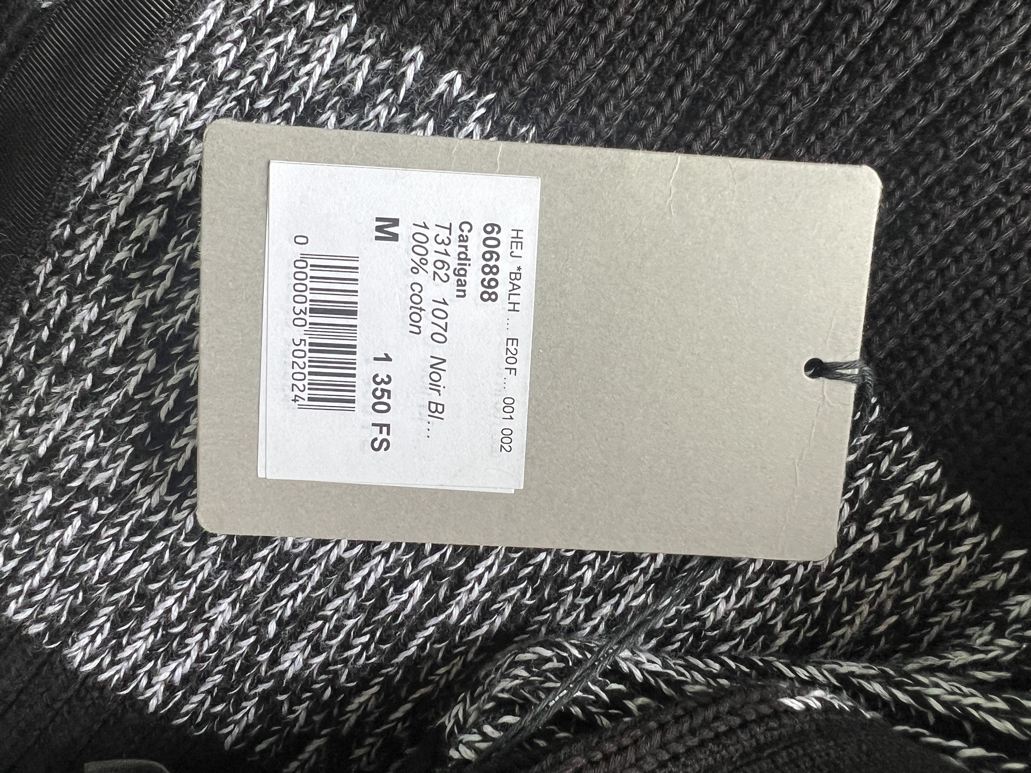 Balenciaga logo print stripped cardigan Size US M / EU 48-50 / 2 - 4 Thumbnail