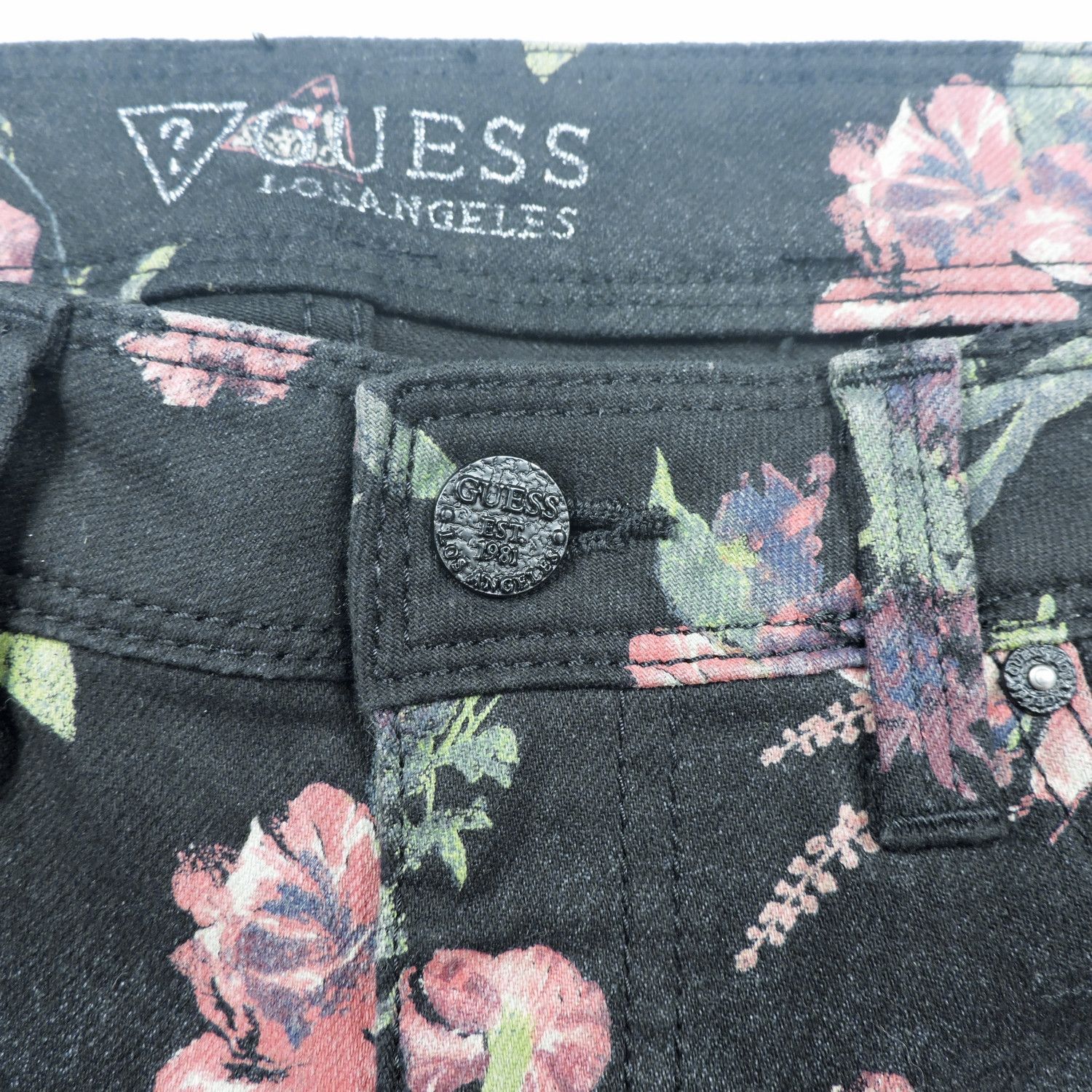 Guess GUESS ULTRA ANGKLE SKINNY FLOWERS DENIM LONG PANTS Size 26" / US 2 / IT 38 - 9 Thumbnail