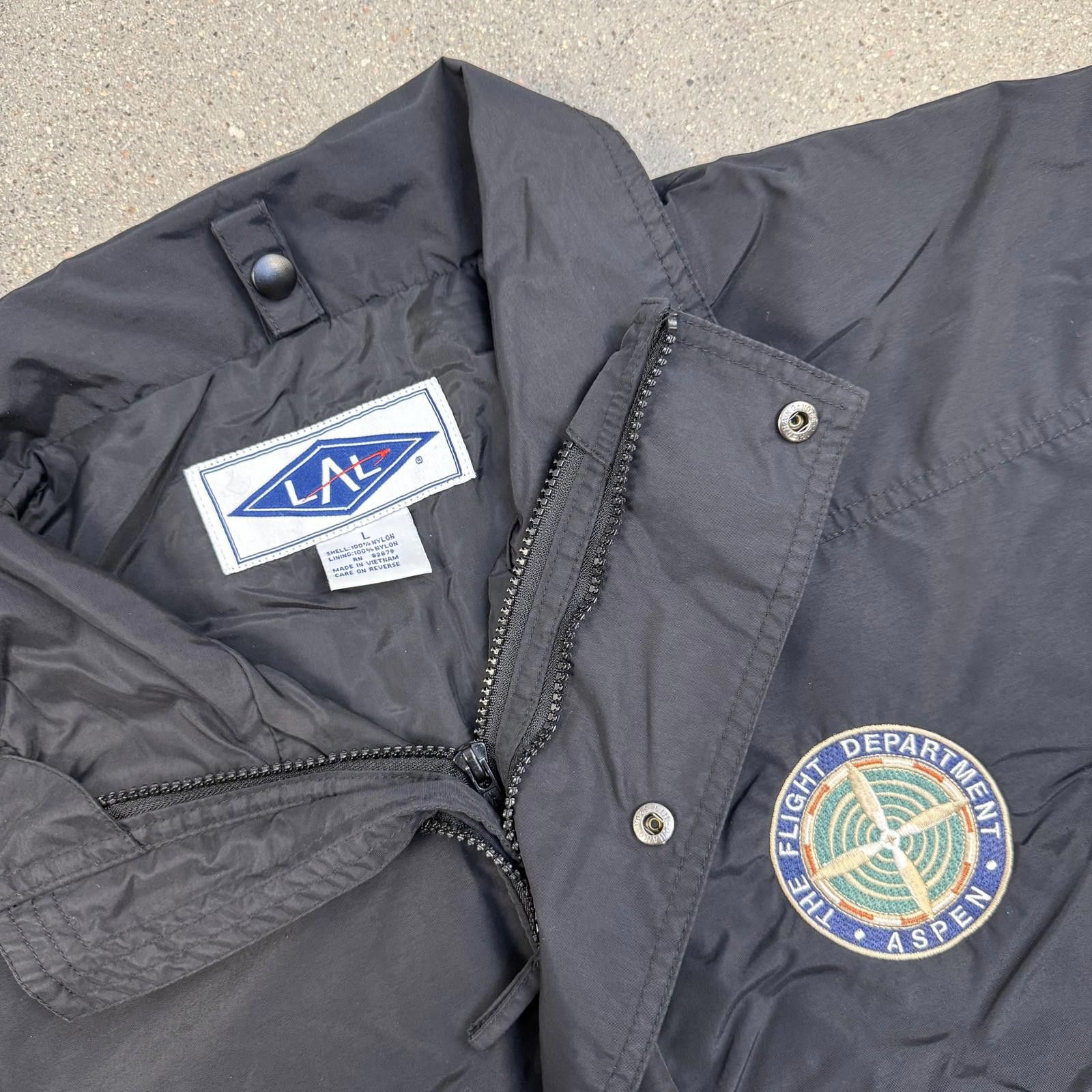 Designer Vtg 90s Aspen Flight Dept Jacket Mens L Nylon Windbreaker Size US L / EU 52-54 / 3 - 2 Thumbnail