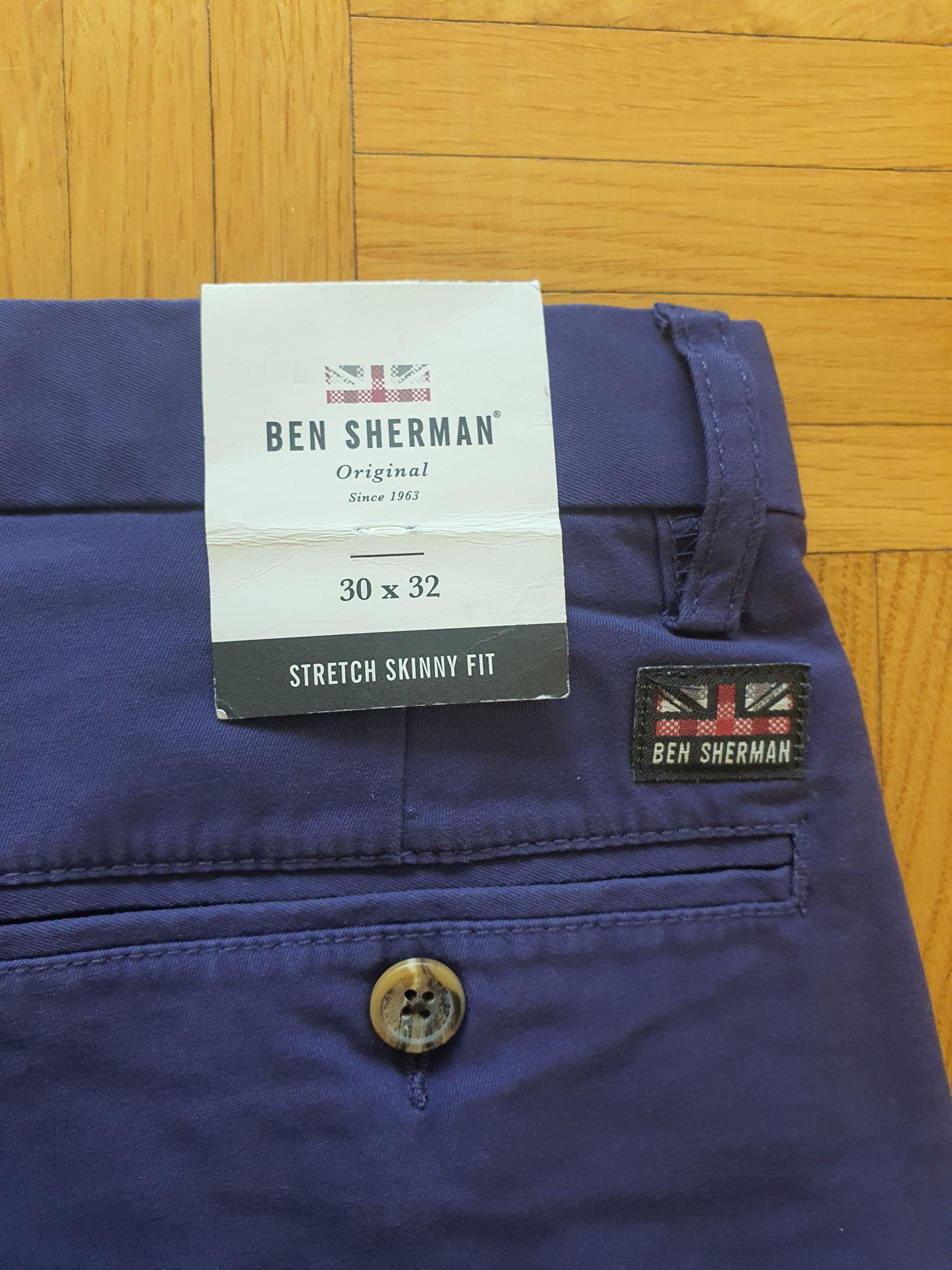 Ben Sherman Skinny Stretch Chinos (Pants Trousers) - BNWT - W30 L32 Size US 30 / EU 46 - 12 Thumbnail