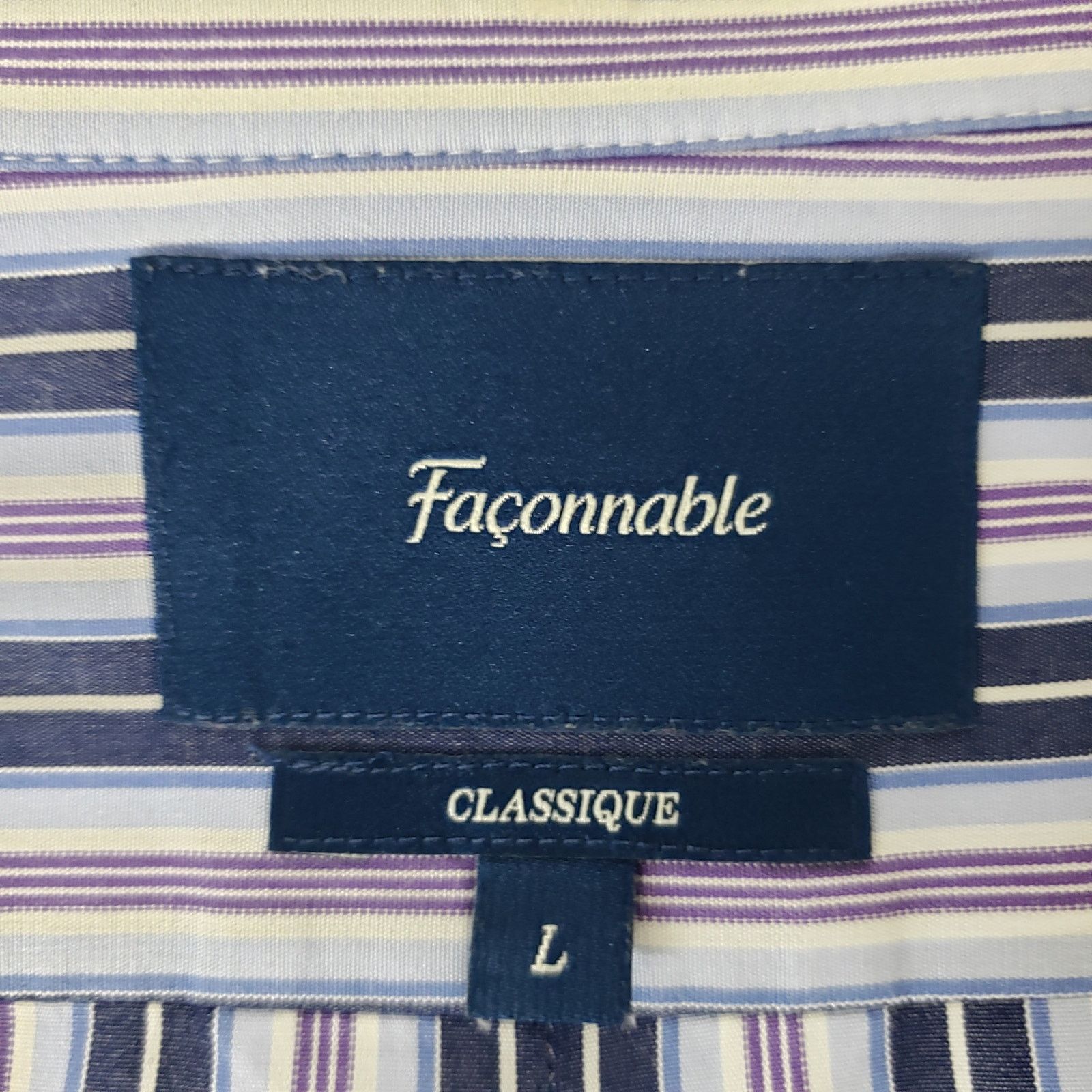 Faconnable Faconnable Shirt Classic Fit Striped Long Sleeve Button Down Size US L / EU 52-54 / 3 - 8 Thumbnail