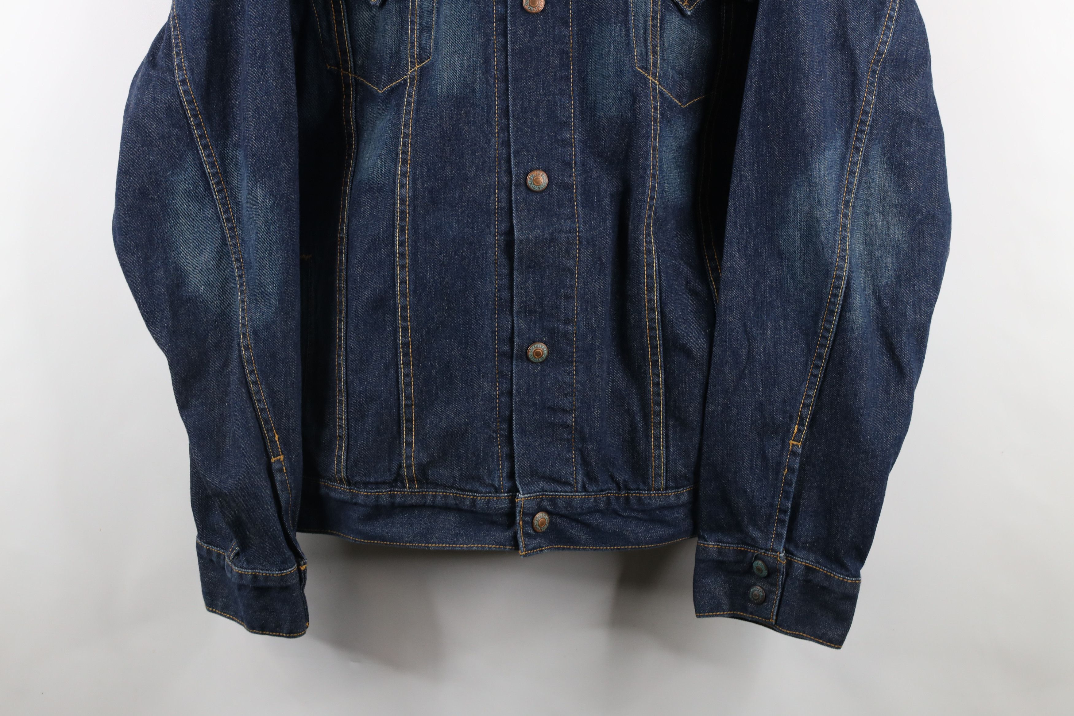 Levi's × Vintage Vintage Y2K Levis Rider Denim Jean Trucker Jacket Coat Blue Size US XL / EU 56 / 4 - 3 Thumbnail
