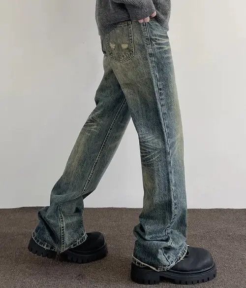 Jean Y2k Vintage Blue Distressed Jeans Size US 30 / EU 46 - 2 Thumbnail