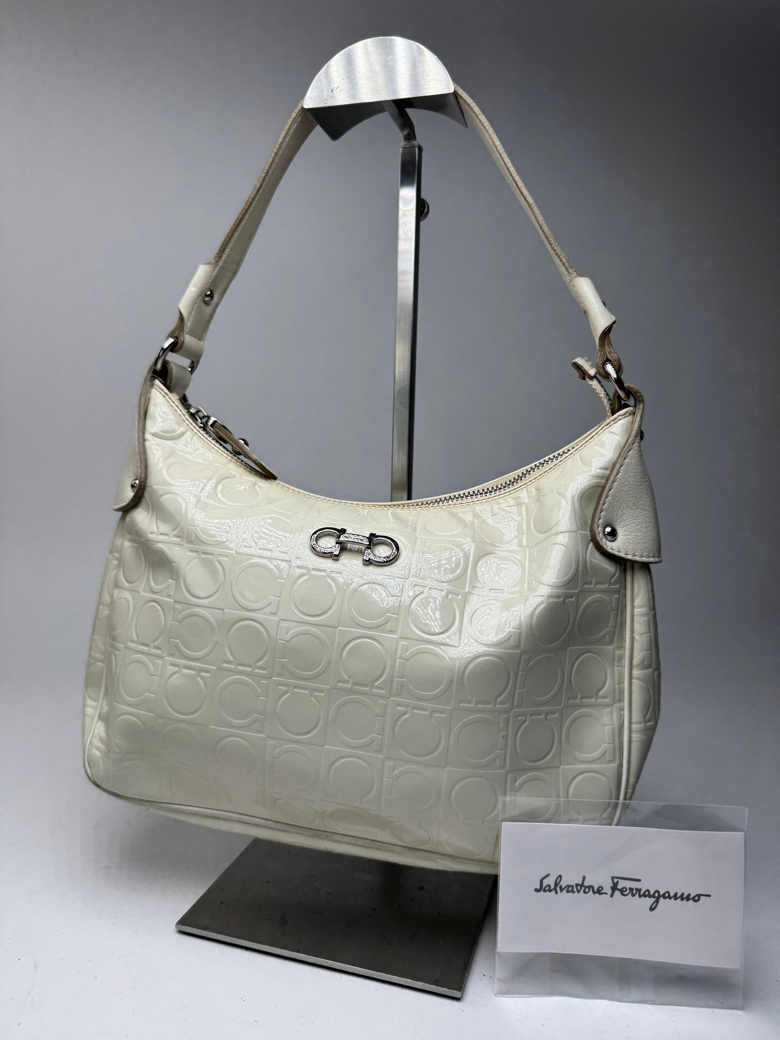 Salvatore Ferragamo Vintage Monogram Patent Leather bag white Size ONE SIZE - 1 Thumbnail