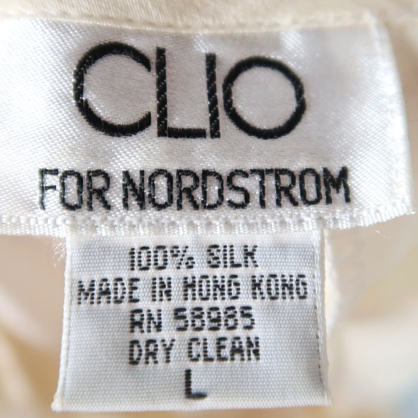 Vintage VINTAGE Clio Blouse Silk Short Sleeve Cream 100% Silk Top L Womens 80s 90s Spring Summer Secret Size L / US 10 / IT 46 - 5 Thumbnail