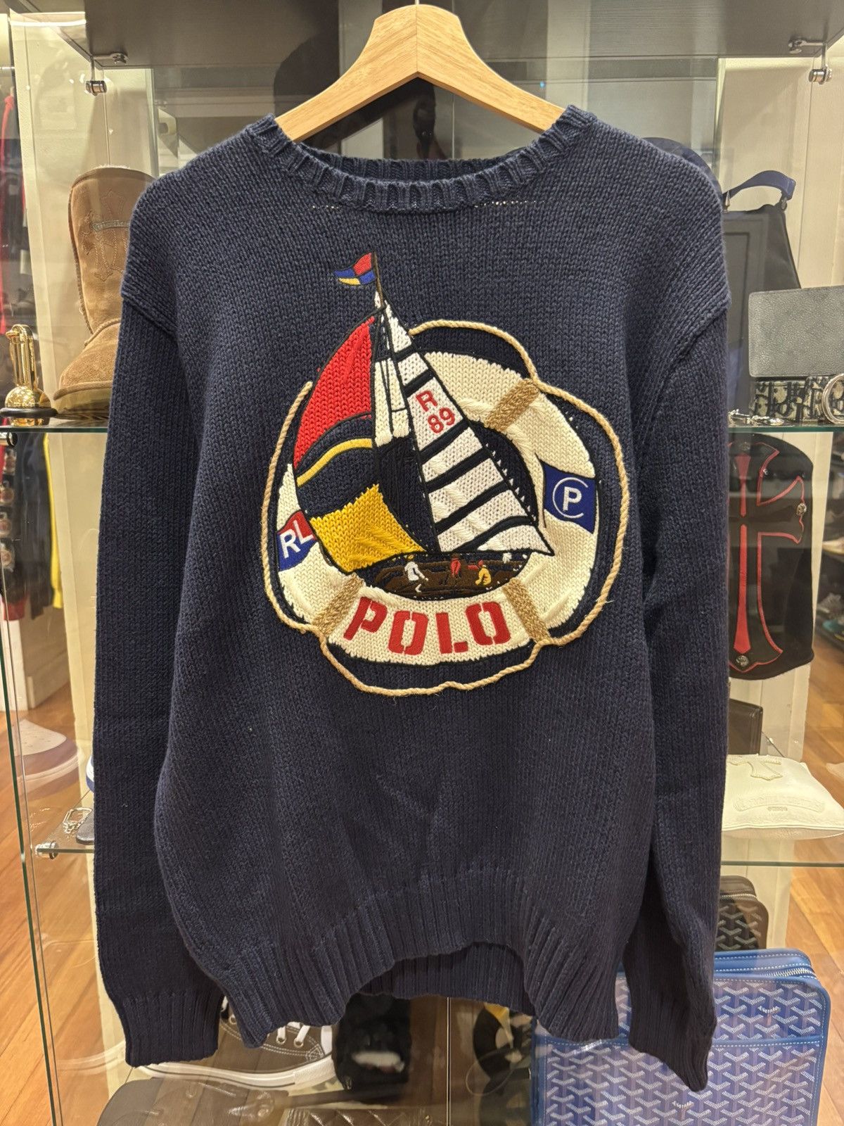 Polo Ralph Lauren Polo Ralph Lauren Sailboat Knit Sweater Size US L / EU 52-54 / 3 - 1 Thumbnail