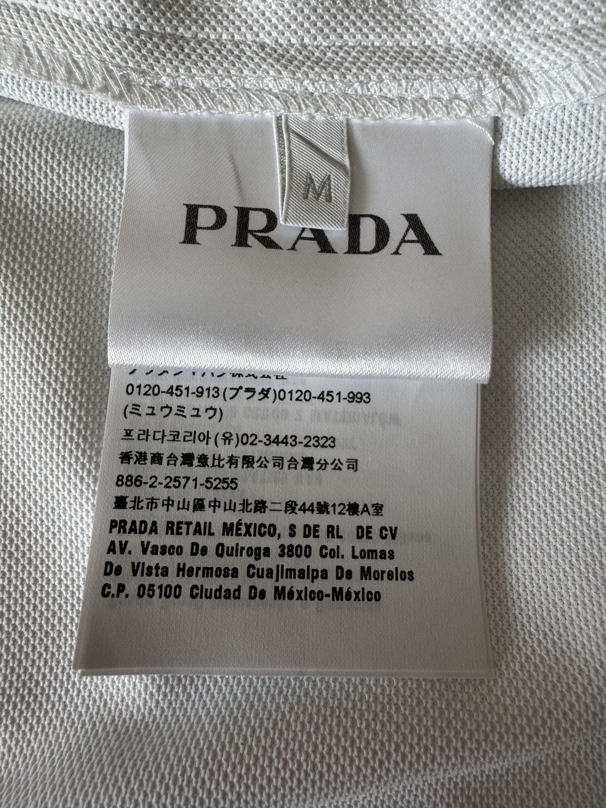 Prada 🔥🔥 Prada Linea Rossa White Pique T-Shirt Size US M / EU 48-50 / 2 - 7 Thumbnail