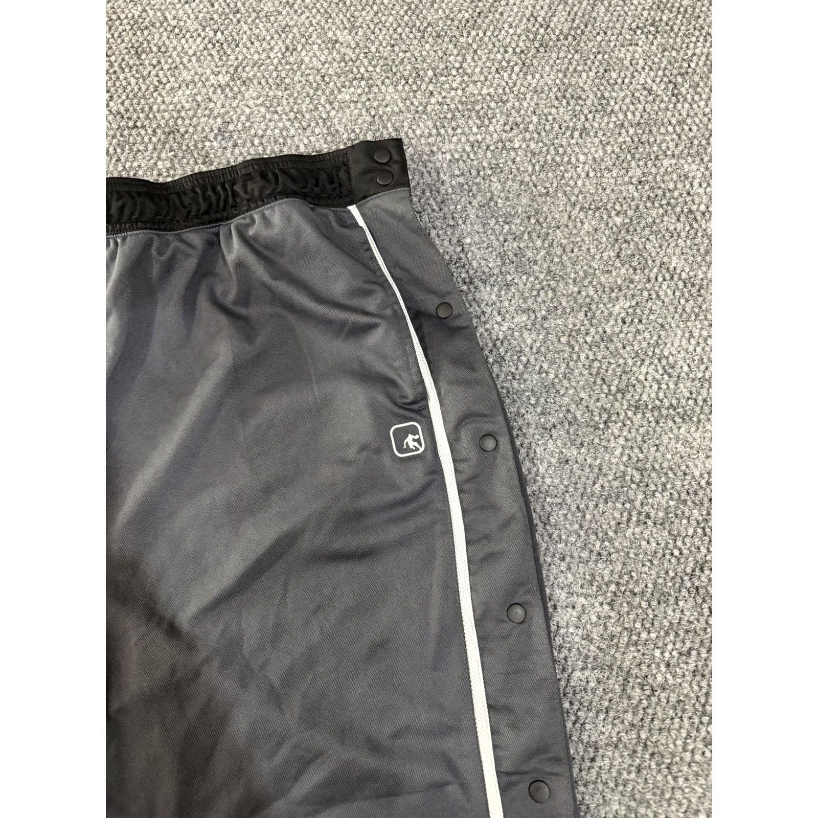 Vintage AND1 Track Pants Mens 2XL Gray Snap Tearaway Side Stripe Basketball Athletic Size US 39 - 3 Thumbnail