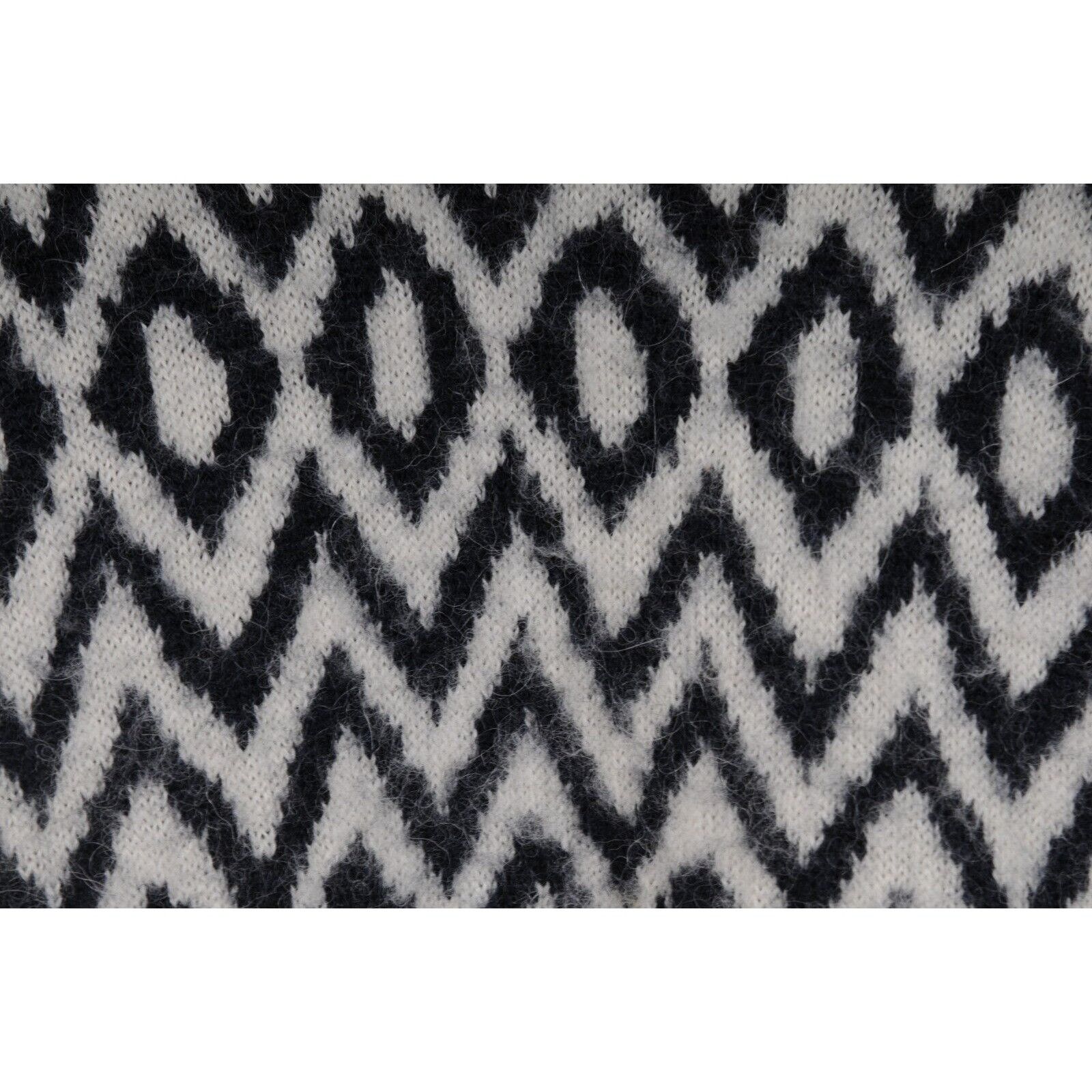 Prada Chevron Print Sweater Black White Alpaca Pullover Size US XL / EU 56 / 4 - 3 Thumbnail