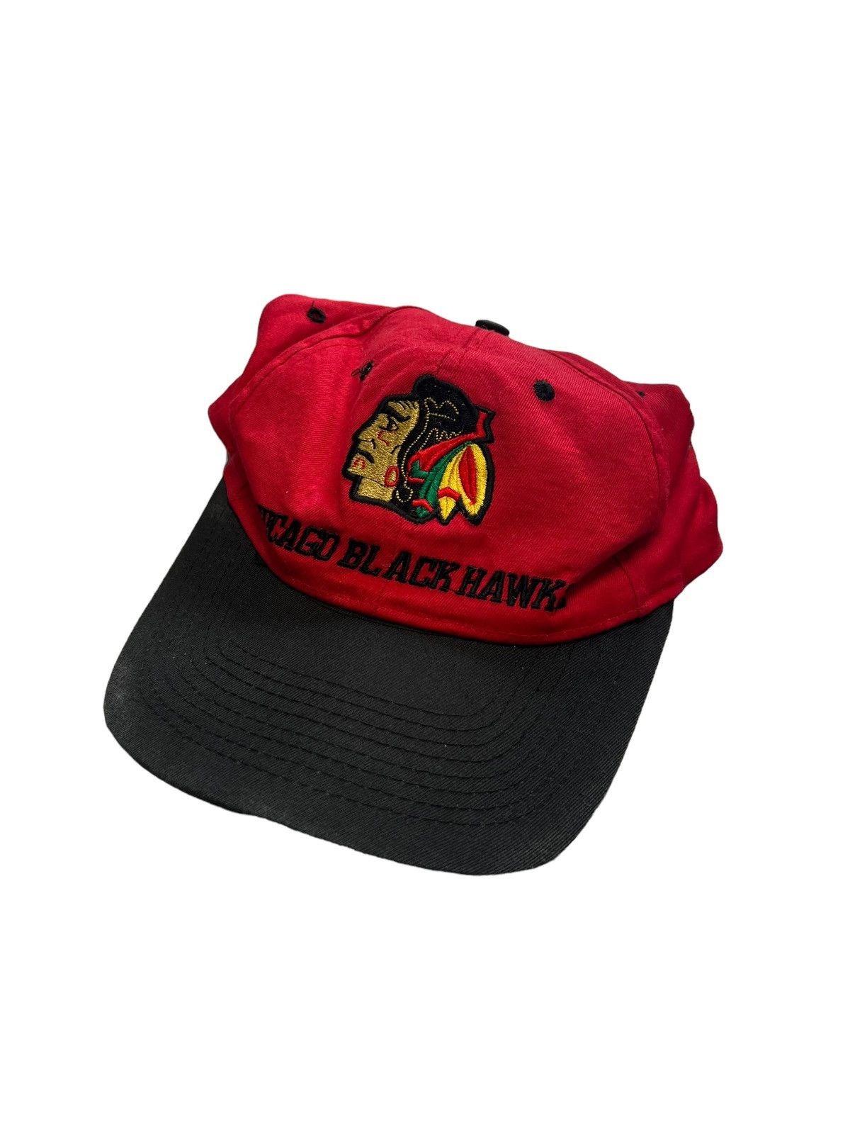 NHL Vintage Chicago Blackhawks Twins NHL Hat Cap Bills Lakers Size ONE SIZE - 2 Thumbnail