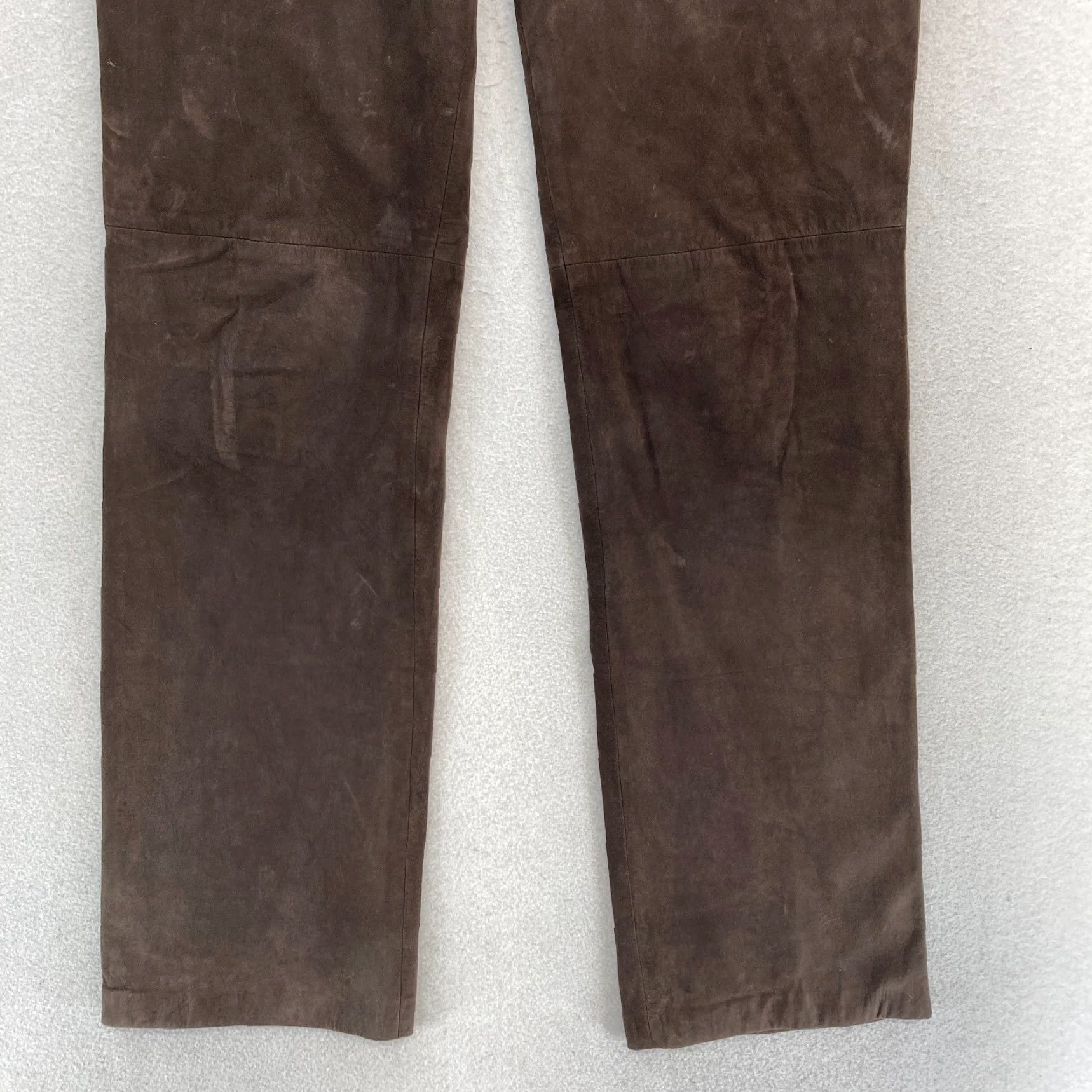 Nine West Vintage Nine West Leather Pants Women's 4 Brown Lined Straight Leg 5-Pocket USA Size 27" / US 4 / IT 40 - 3 Thumbnail