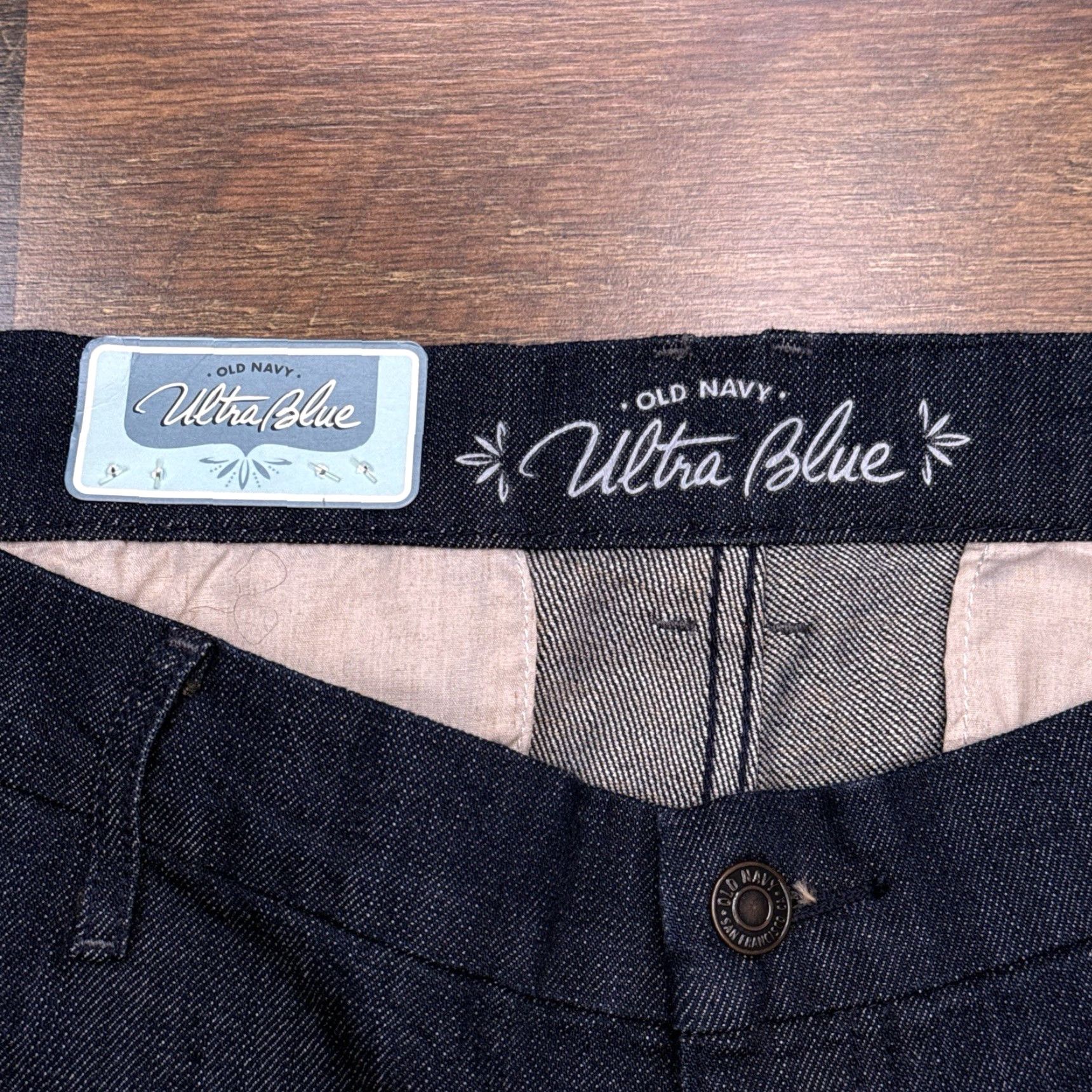 Old Navy Old Navy Diva Crop Pants Womens 14 Regular Low Rise Stretch Denim Blue Cotton Blend Straight Leg New with tags Size 36" / US 14 / IT 50 - 4 Thumbnail