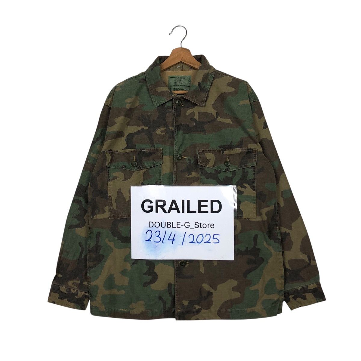 Japanese Brand 📌Vintage Chore Jacket Camouflage Back Number Issey Miyake Size US L / EU 52-54 / 3 - 1 Thumbnail