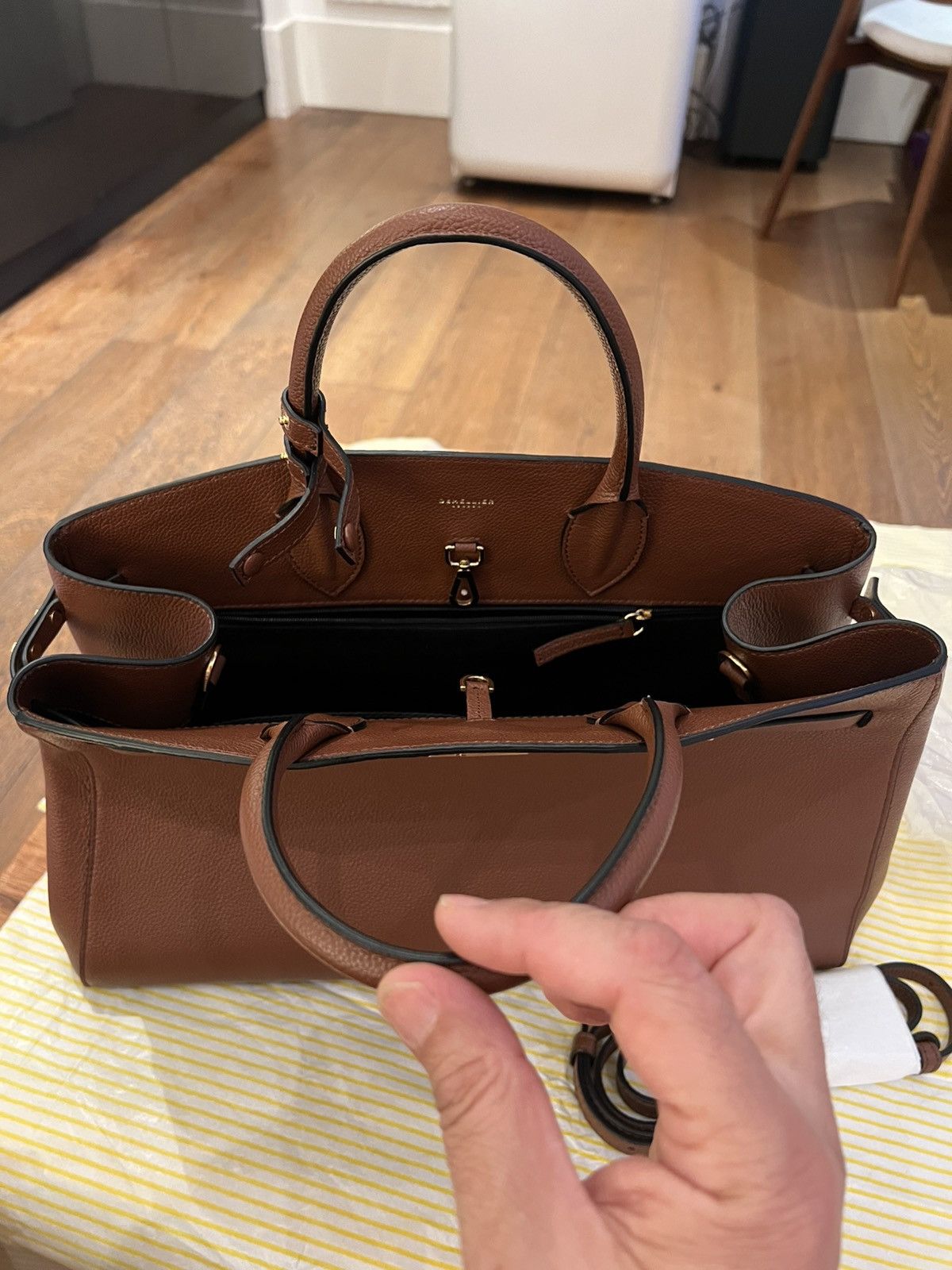 Other DEMELLIER The Hudson Tote Bag brown Grain Leather 40x27x16.5 Size ONE SIZE - 10 Thumbnail