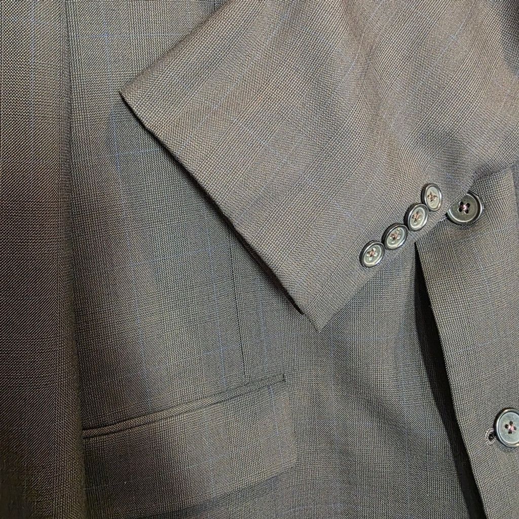 Austin Reed Vintage Austin Reed London Men’s Prom Brown Windowpane 2 Pie Size 44R - 6 Thumbnail