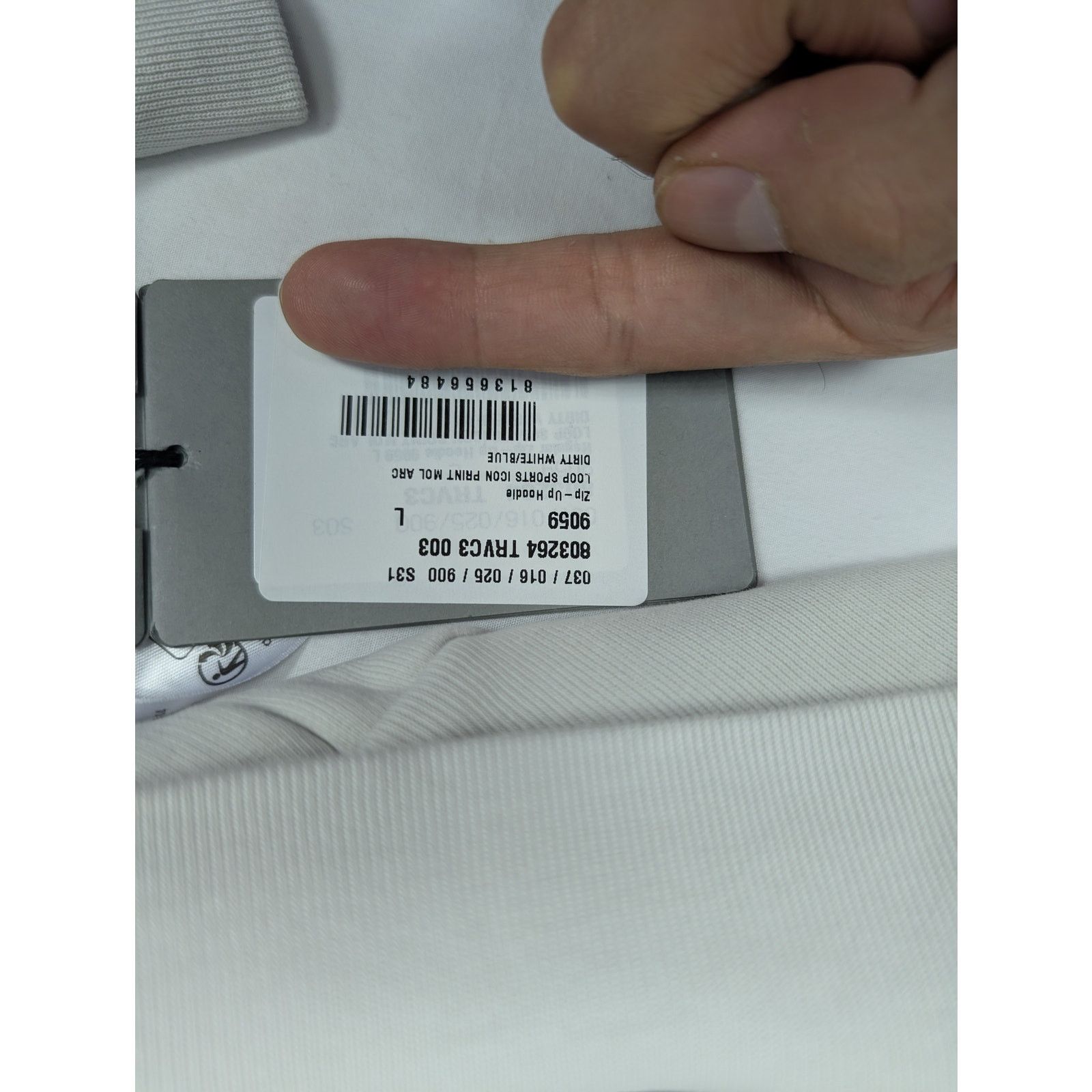 Balenciaga o1rshd1 Zip-up Hoodie Loop Sports Icon Print Mol Dirty White Size US L / EU 52-54 / 3 - 22 Thumbnail
