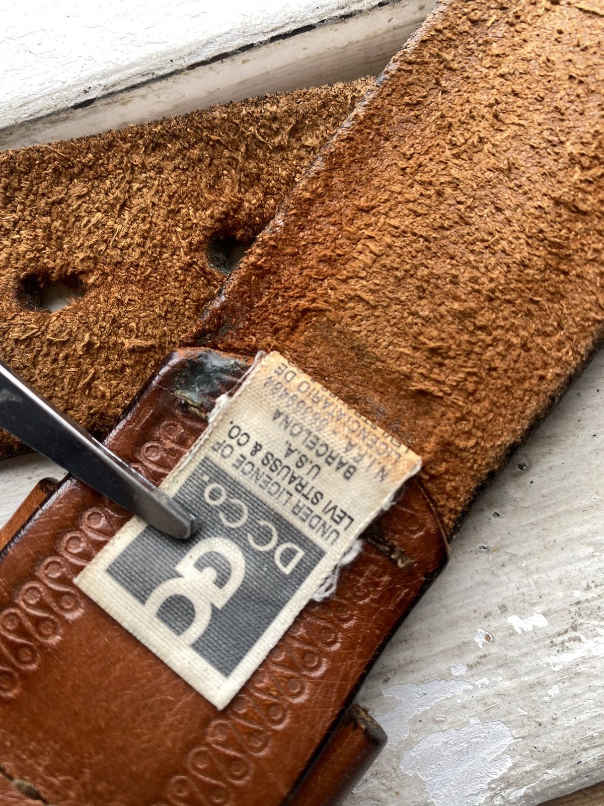 Levi's × Levi's Vintage Clothing × Vintage Cowboy 90s Levi’s Leather Black Belt Made In Italy Size ONE SIZE - 8 Thumbnail