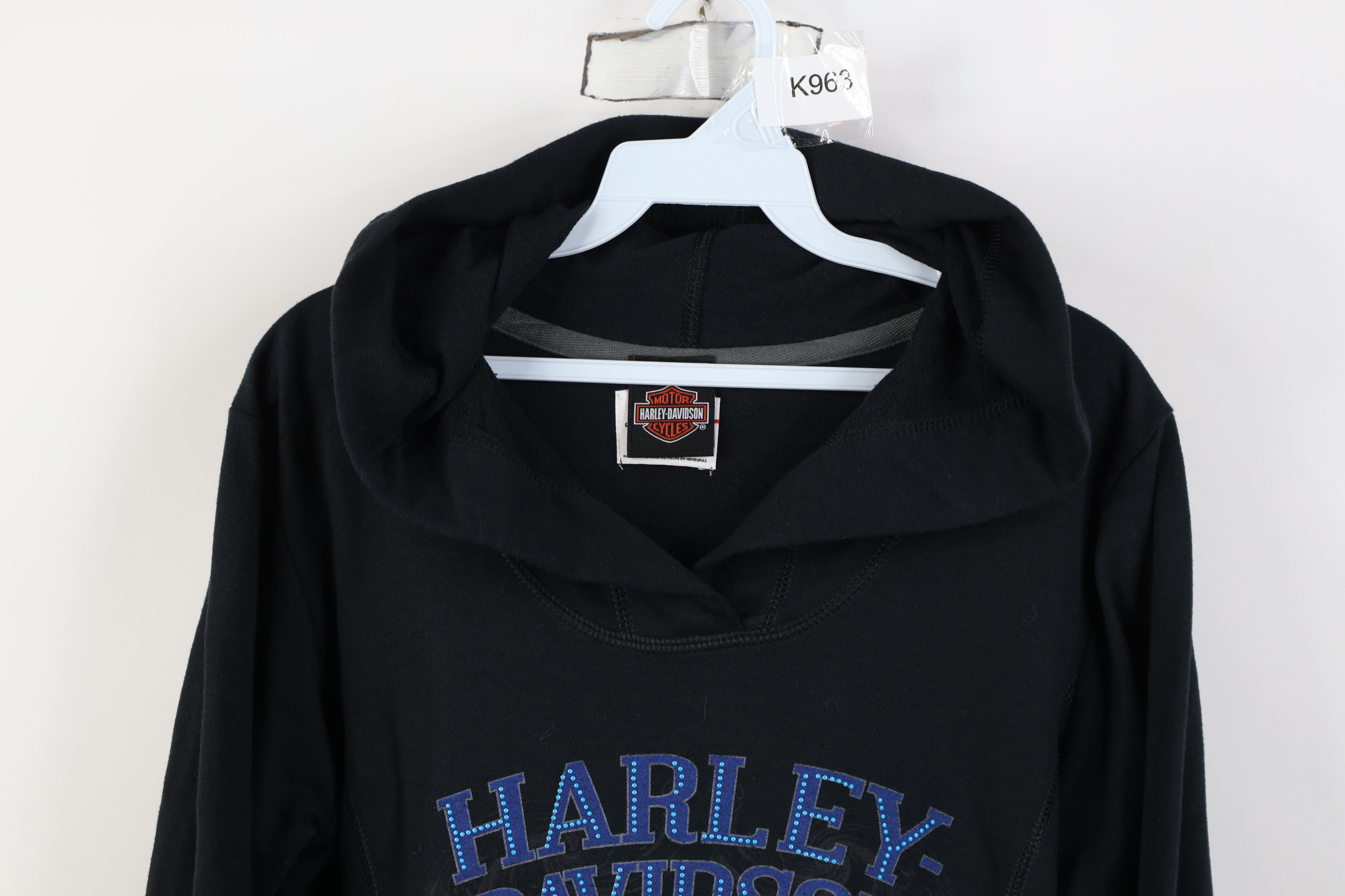 Harley Davidson Vintage Y2K Harley Davidson Terry Babydoll Hoodie Sweatshirt Size M / US 6-8 / IT 42-44 - 2 Thumbnail