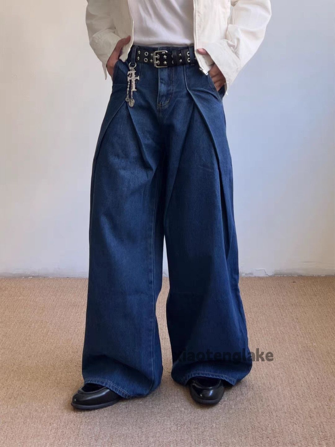 Jean xz vintage denim wide Leg loose baggy flared jeans Size US 28 / EU 44 - 4 Thumbnail