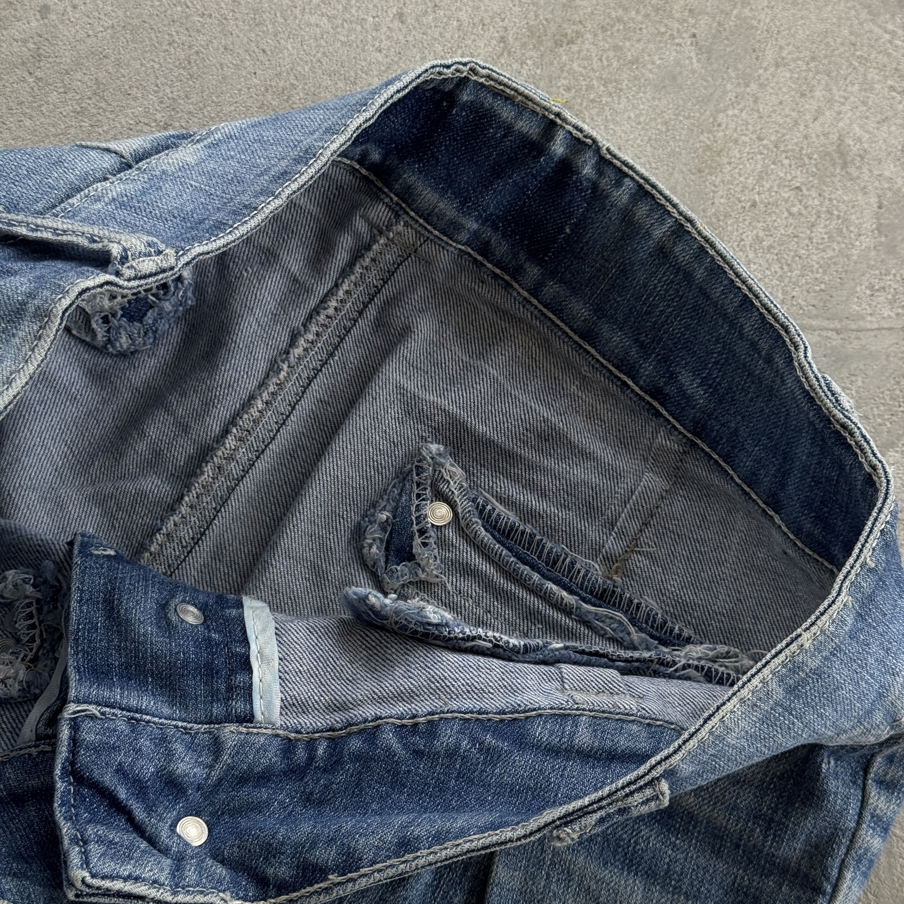 Prada Vintage Prada Womens Flare Blue Denim Jeans Pants Size 30" / US 8 / IT 44 - 6 Thumbnail
