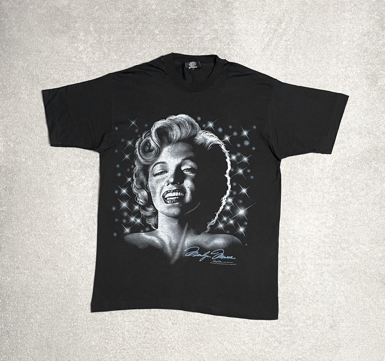 Band Tees Vintage Black T-Shirt Tee Marilyn Monroe Marlin Tease 90s Size US XL / EU 56 / 4 - 1 Thumbnail