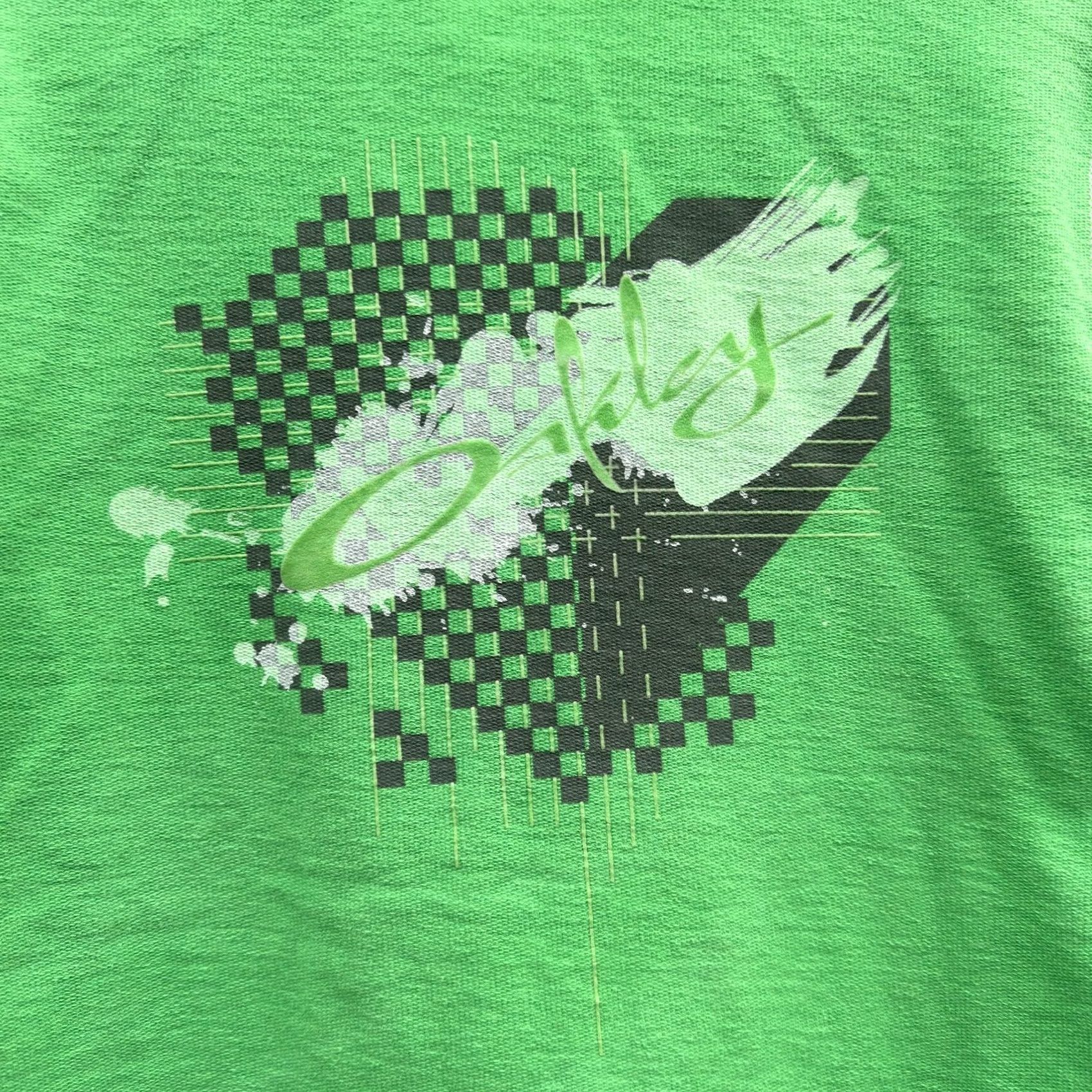 Oakley VINTAGE Oakley Women's Hoodie Full Zip Green Graphic Print 00s Large L Regular Size L / US 10 / IT 46 - 2 Thumbnail