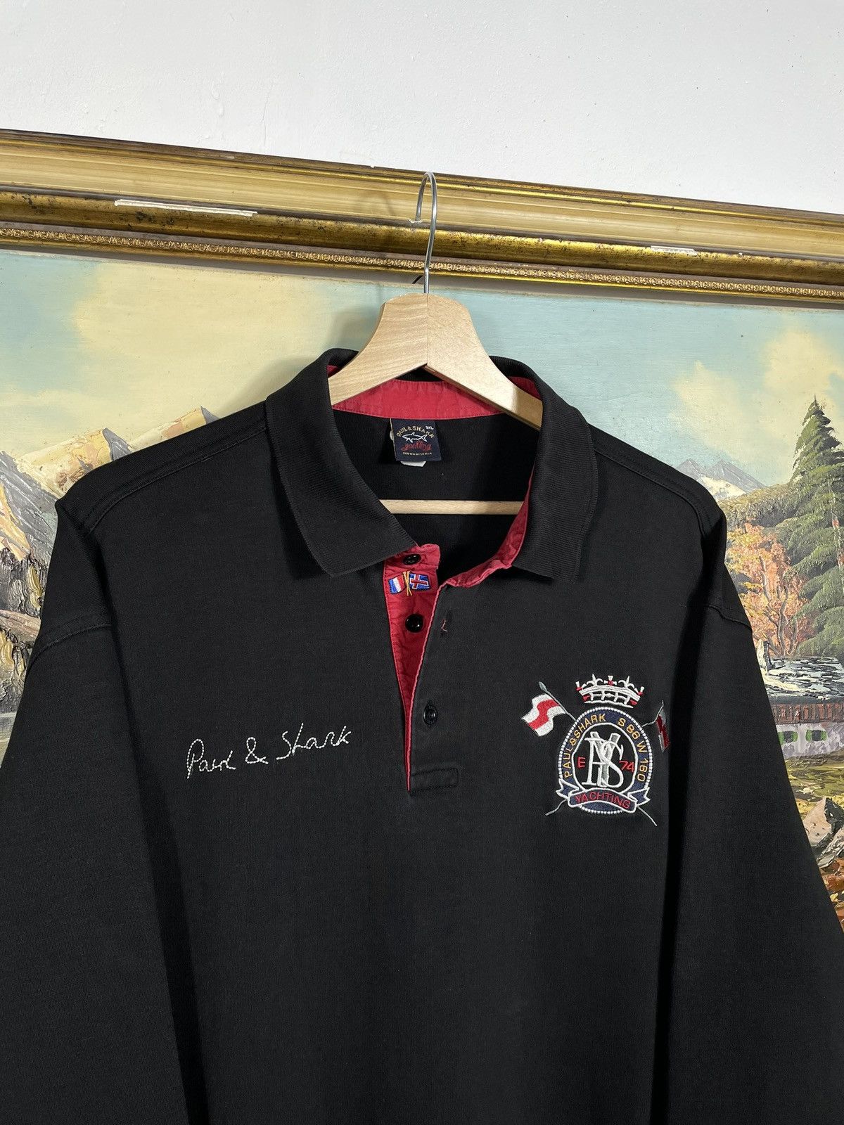 Designer × Paul & Shark × Vintage Paul&Shark Polo Longsleeve Vintage Luxury Old Money Designer Size US XXL / EU 58 / 5 - 5 Thumbnail