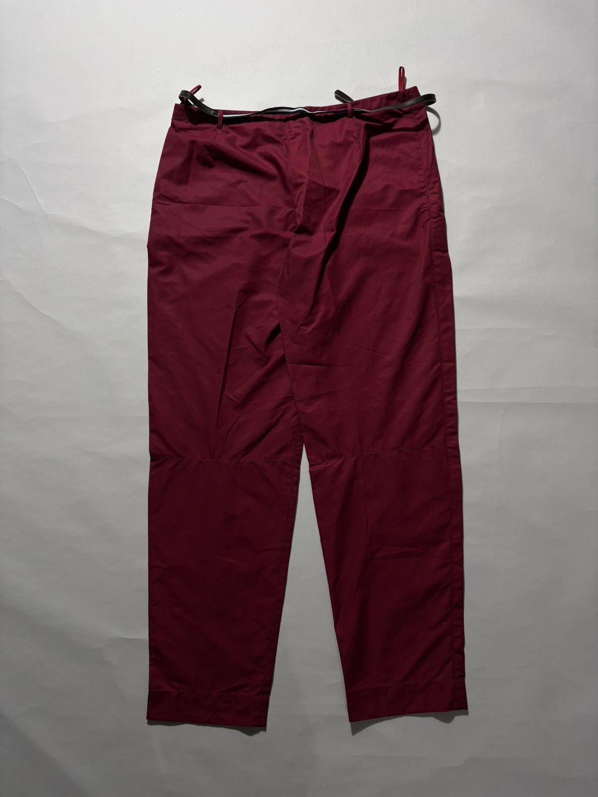 Prada PRADA 2000’s RED NYLON PANTS Size 30" / US 8 / IT 44 - 2 Thumbnail