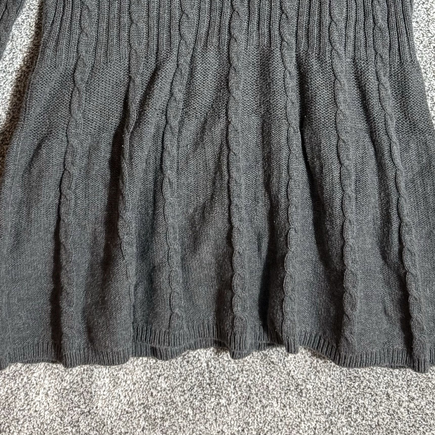 Vintage Hannah Sweater Womens XL Cable Knit Turtleneck Pullover Knit 100% Cotton Gray Y2K Vintage Grandmacore Peasant Cozy Warm Size XL / US 12-14 / IT 48-50 - 3 Thumbnail