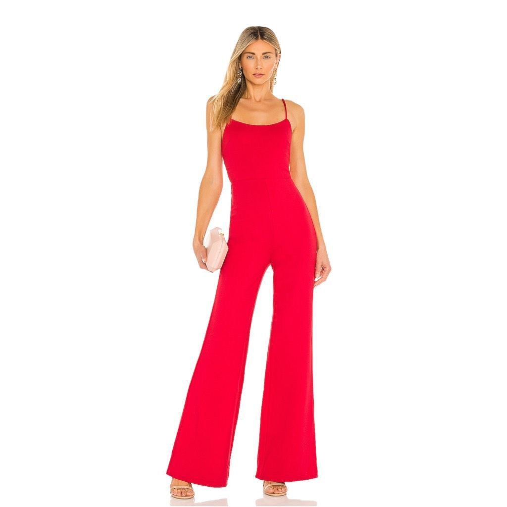image of Lovers And Friends Lavinia Jumpsuit In Cherry Red Xs, Men's (Size 26)