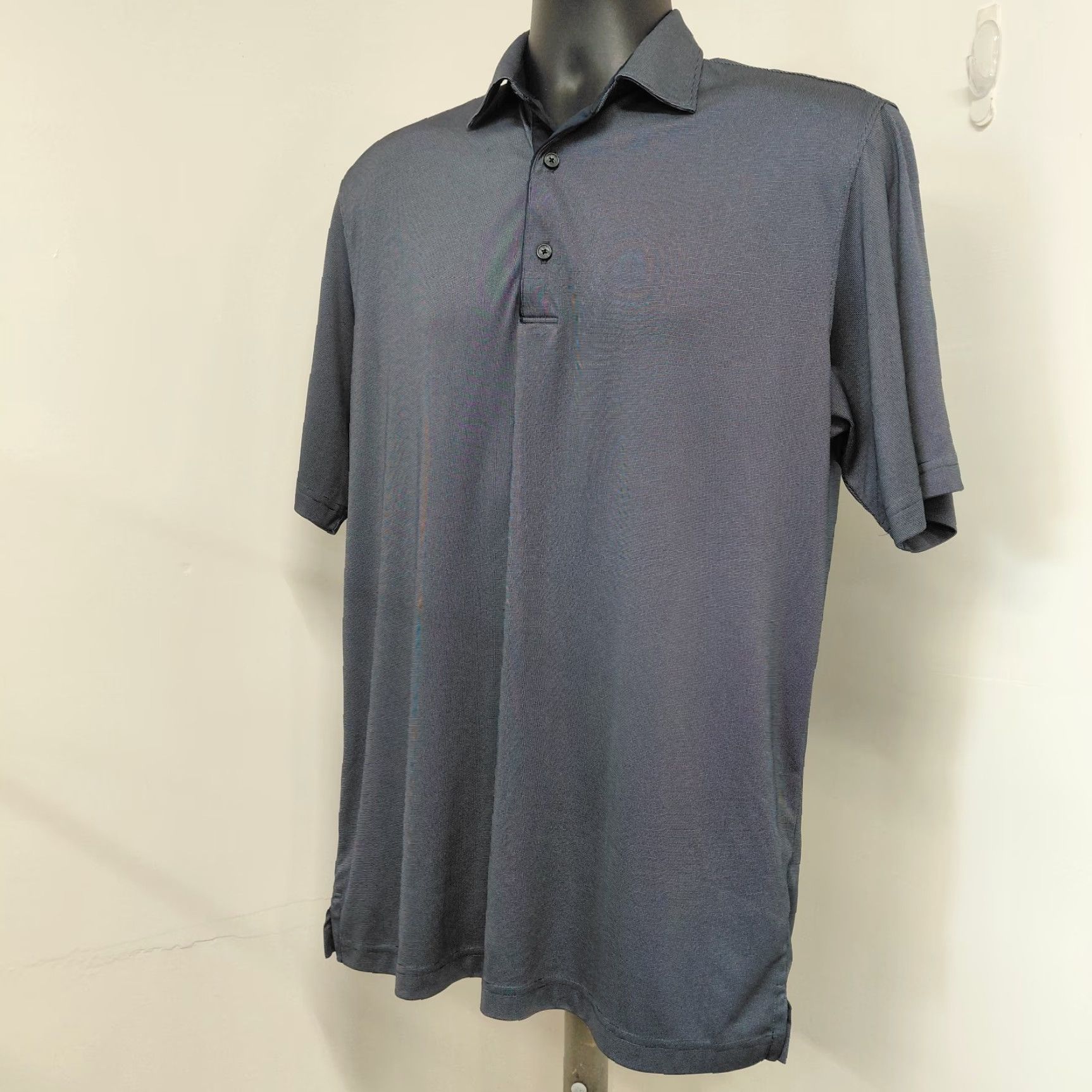 Vintage Greg Norman ML 75 Play Dry Polo Shirt Men's Medium Gray Short Sleeve Golf Polo Shirts, Breathable, Moisture Wicking, Embroidered Logo Mens Golf Shirt Size US M / EU 48-50 / 2 - 2 Thumbnail